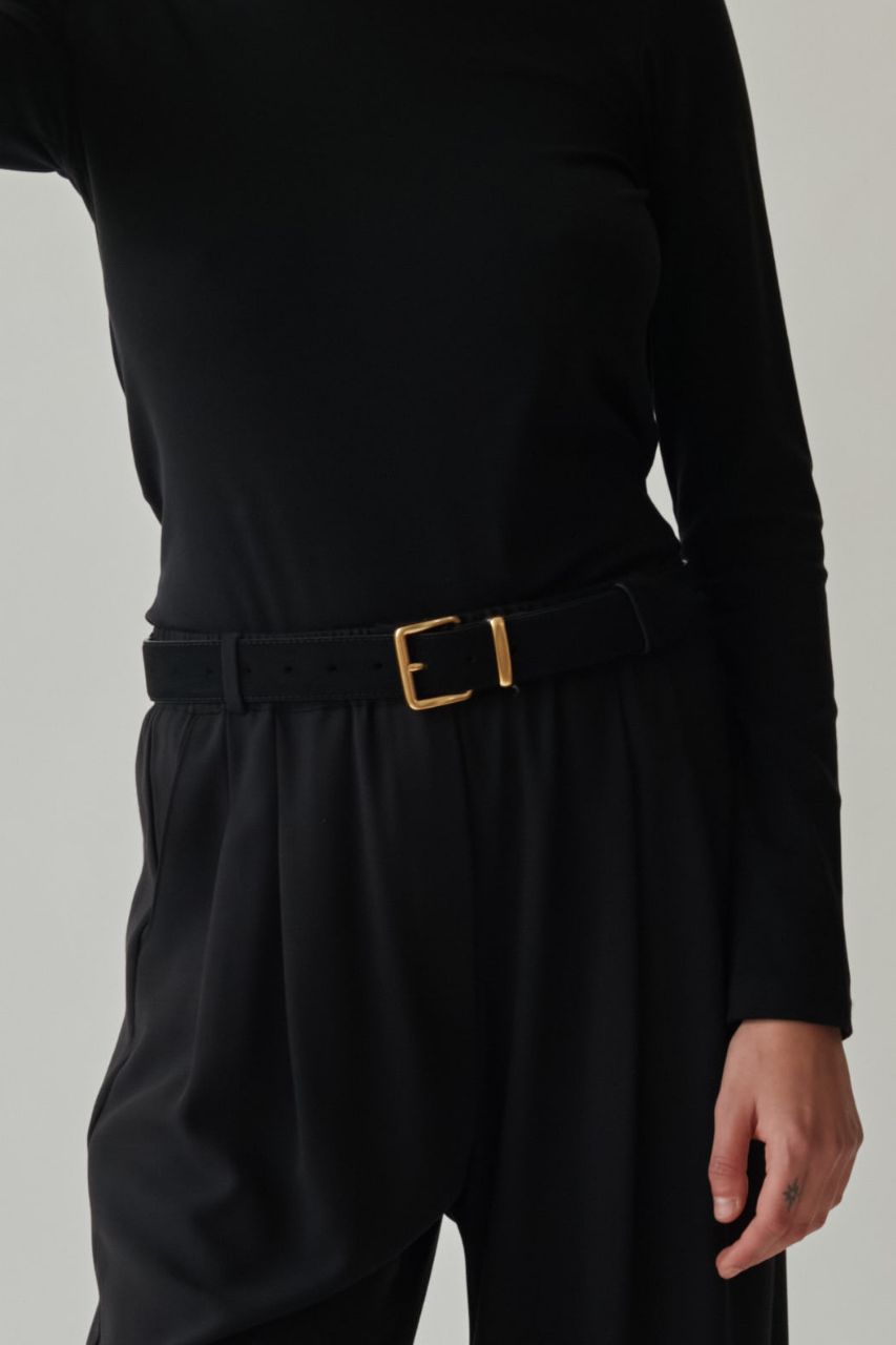 Suede belt black