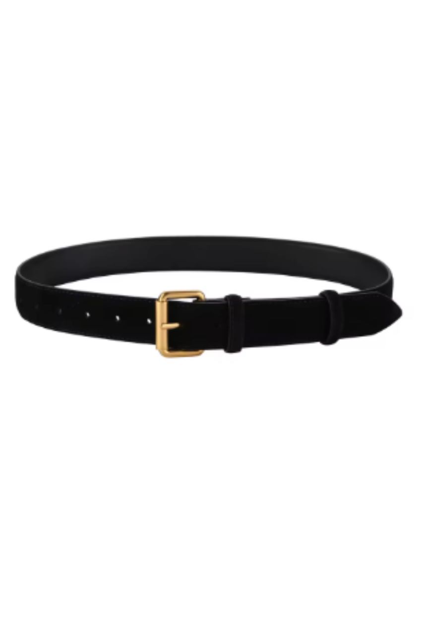 Suede belt black