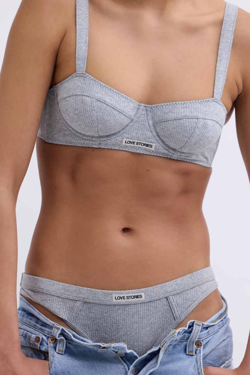 Spring Playful wired bra Grey