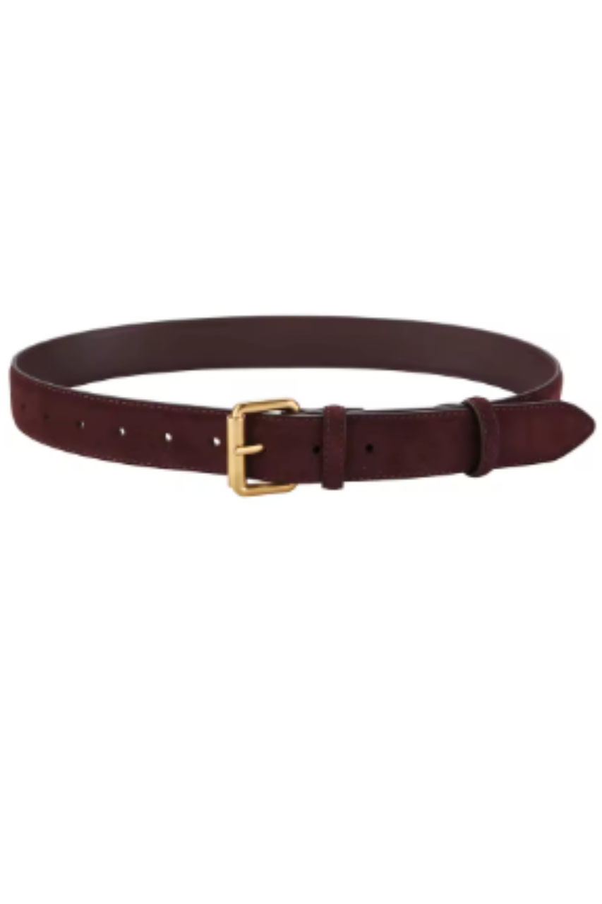 Suede belt chocolate