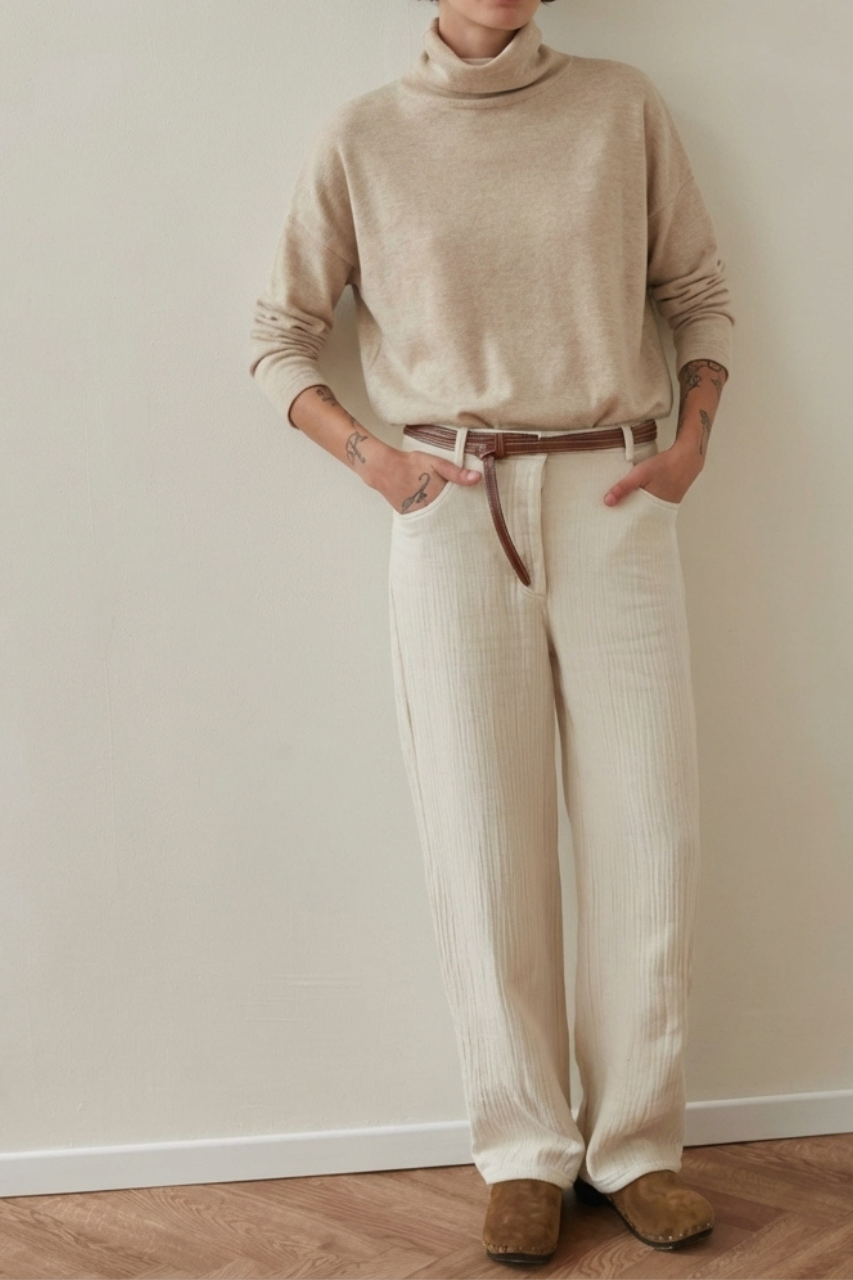 Cozy turtleneck top melange