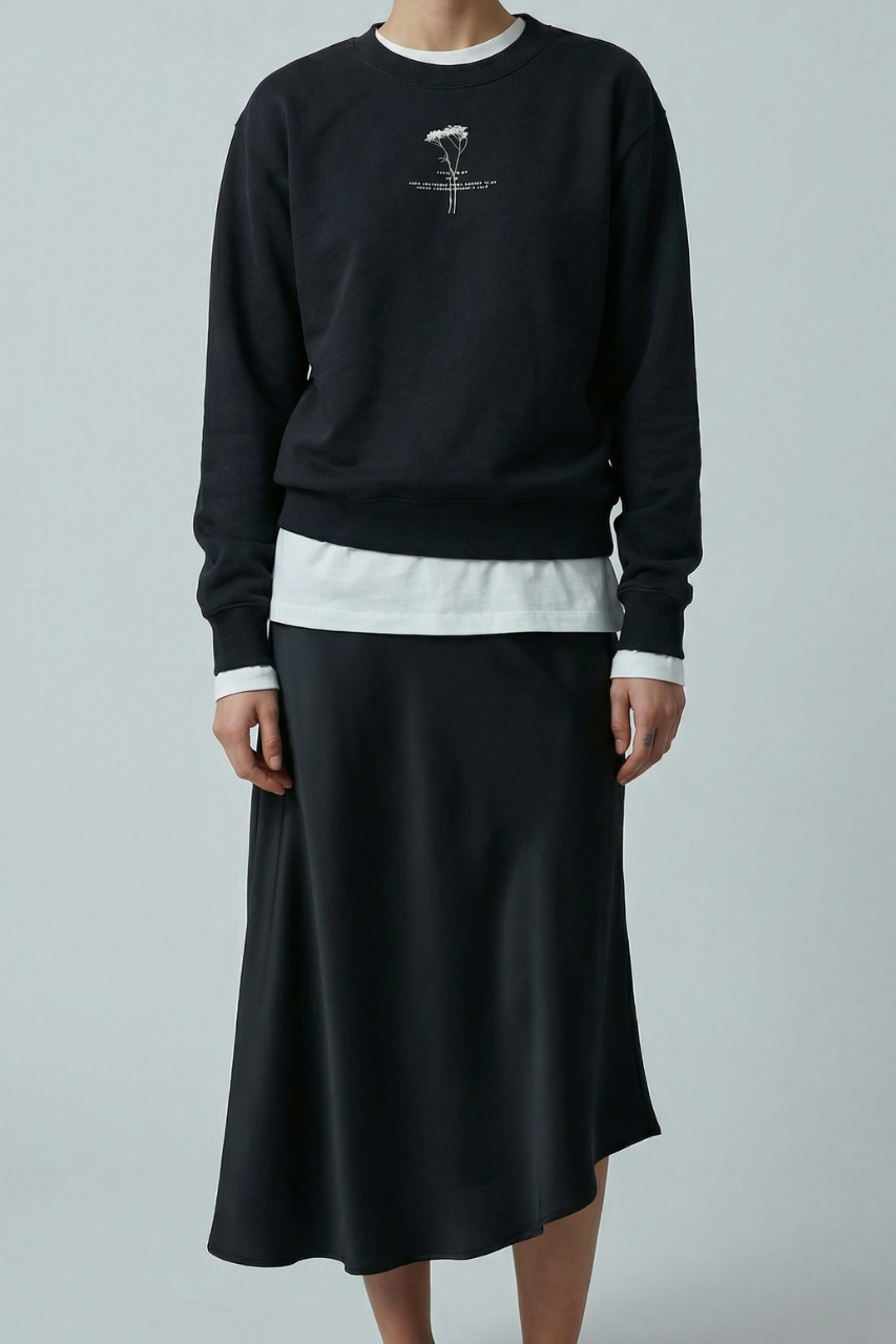 Printed sweatshirt black