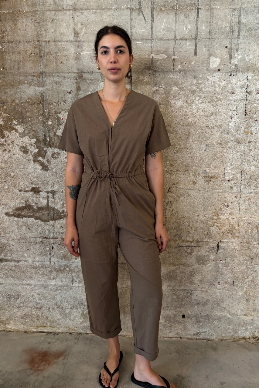 V jumpsuit Olive