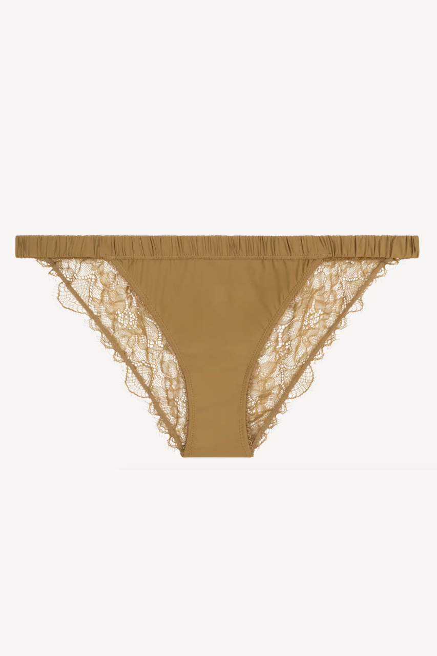 Wild Rose lace briefs bronze