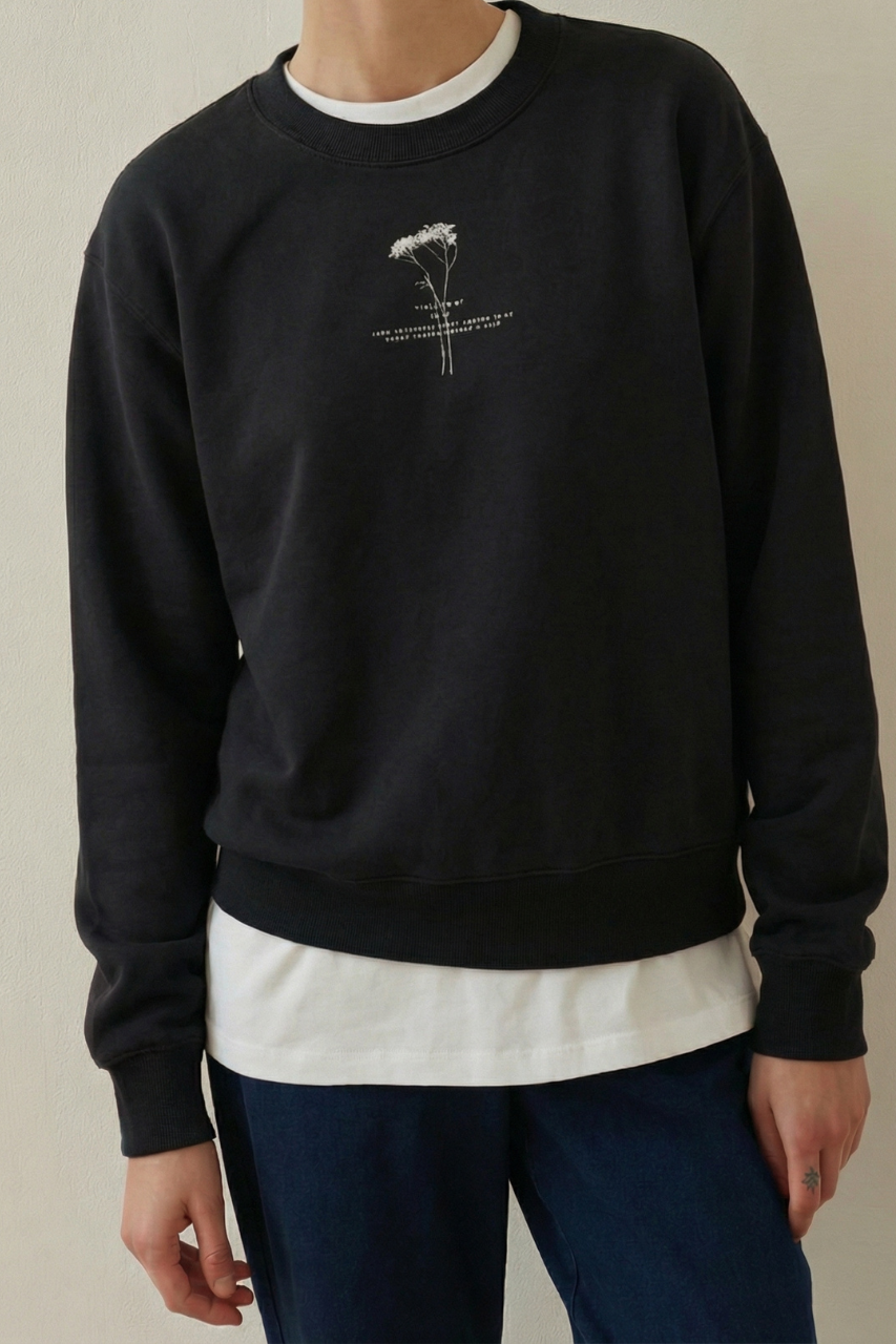 Printed sweatshirt black