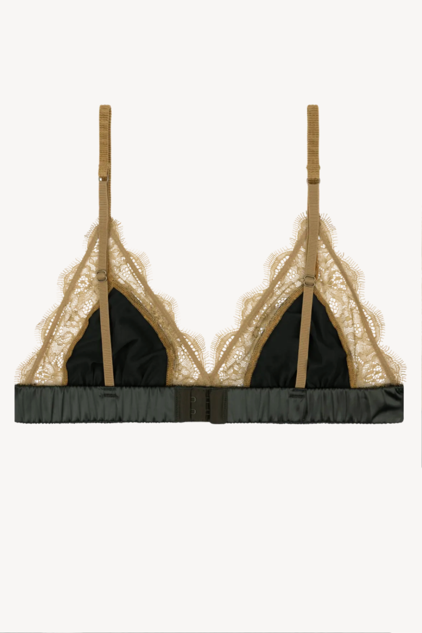 Love Lace bralette Dark green