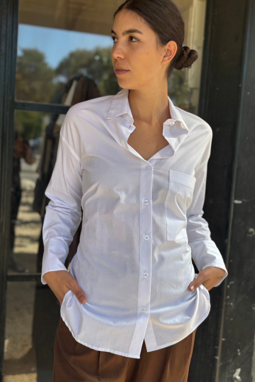 Moon tying top white