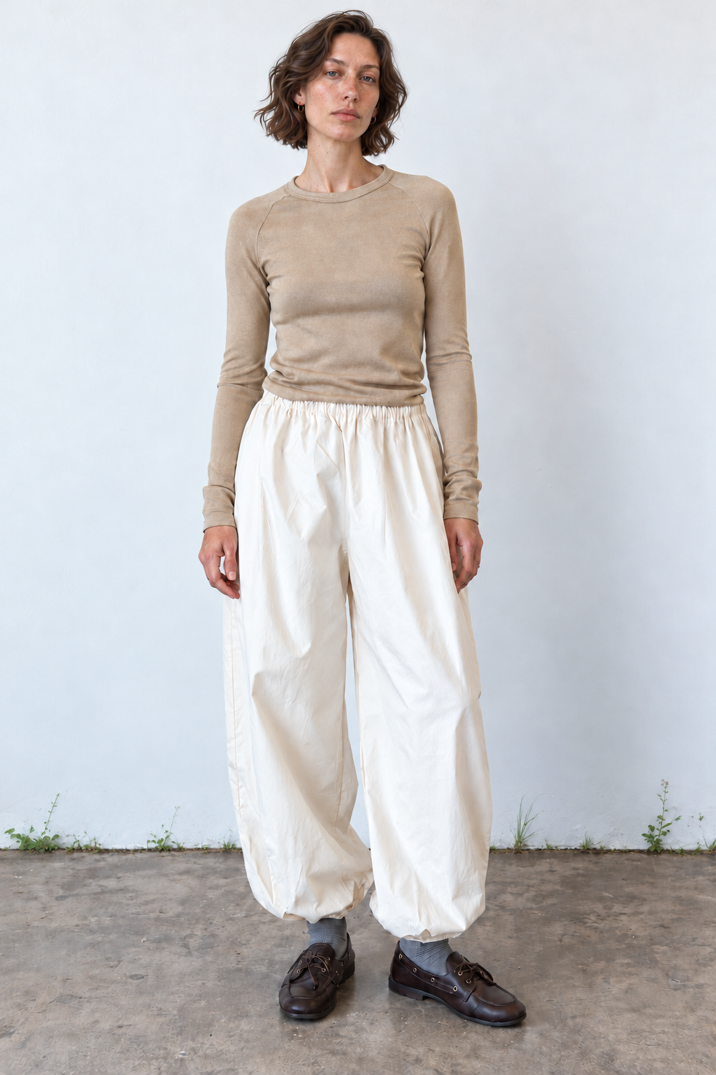W Balloon Pants cream