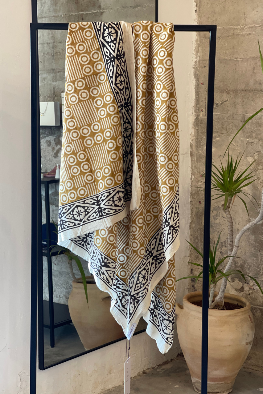 printed Sarong mustard