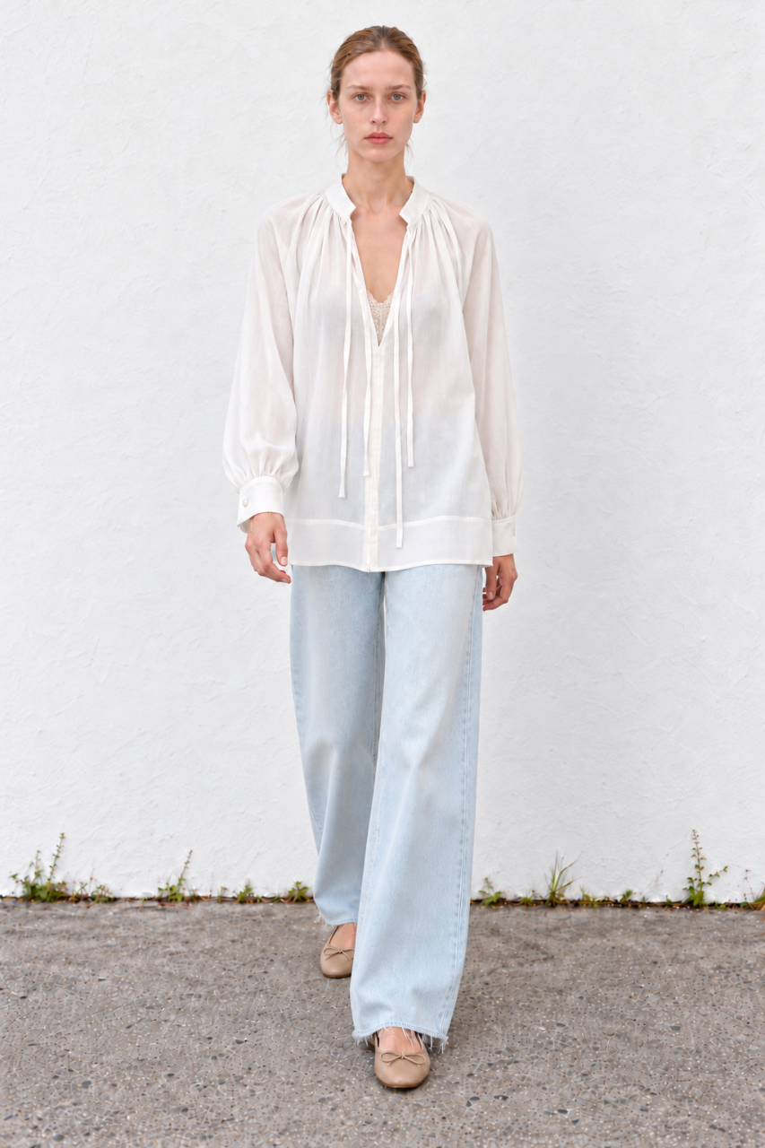 Boho top white