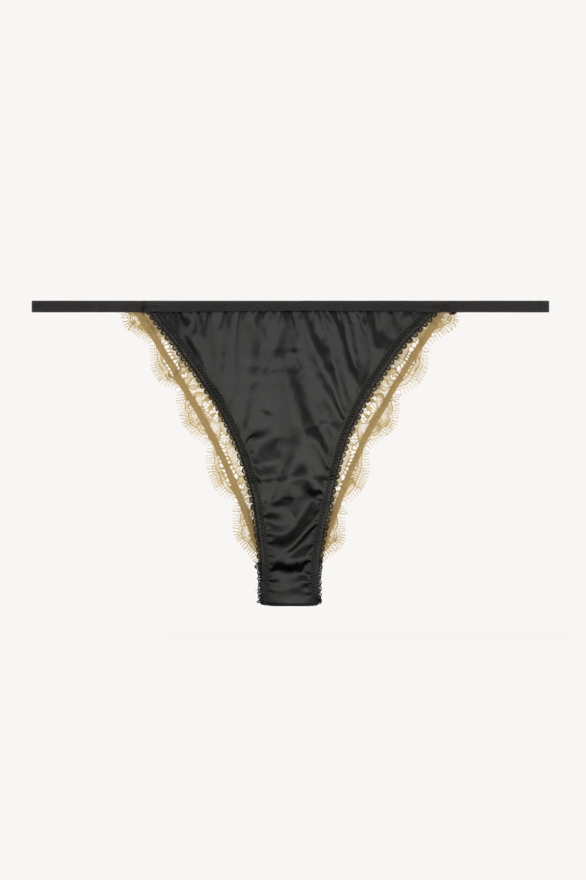 Charlotte Tanga briefs Dark green