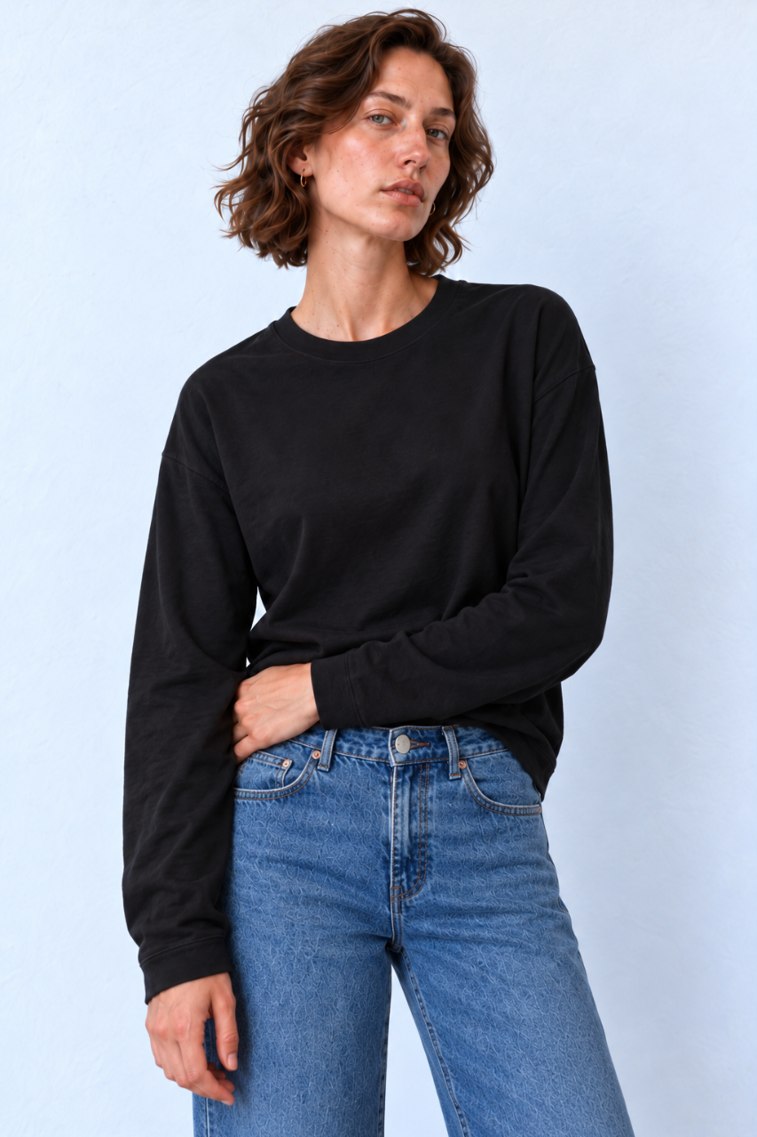 long Basic T black