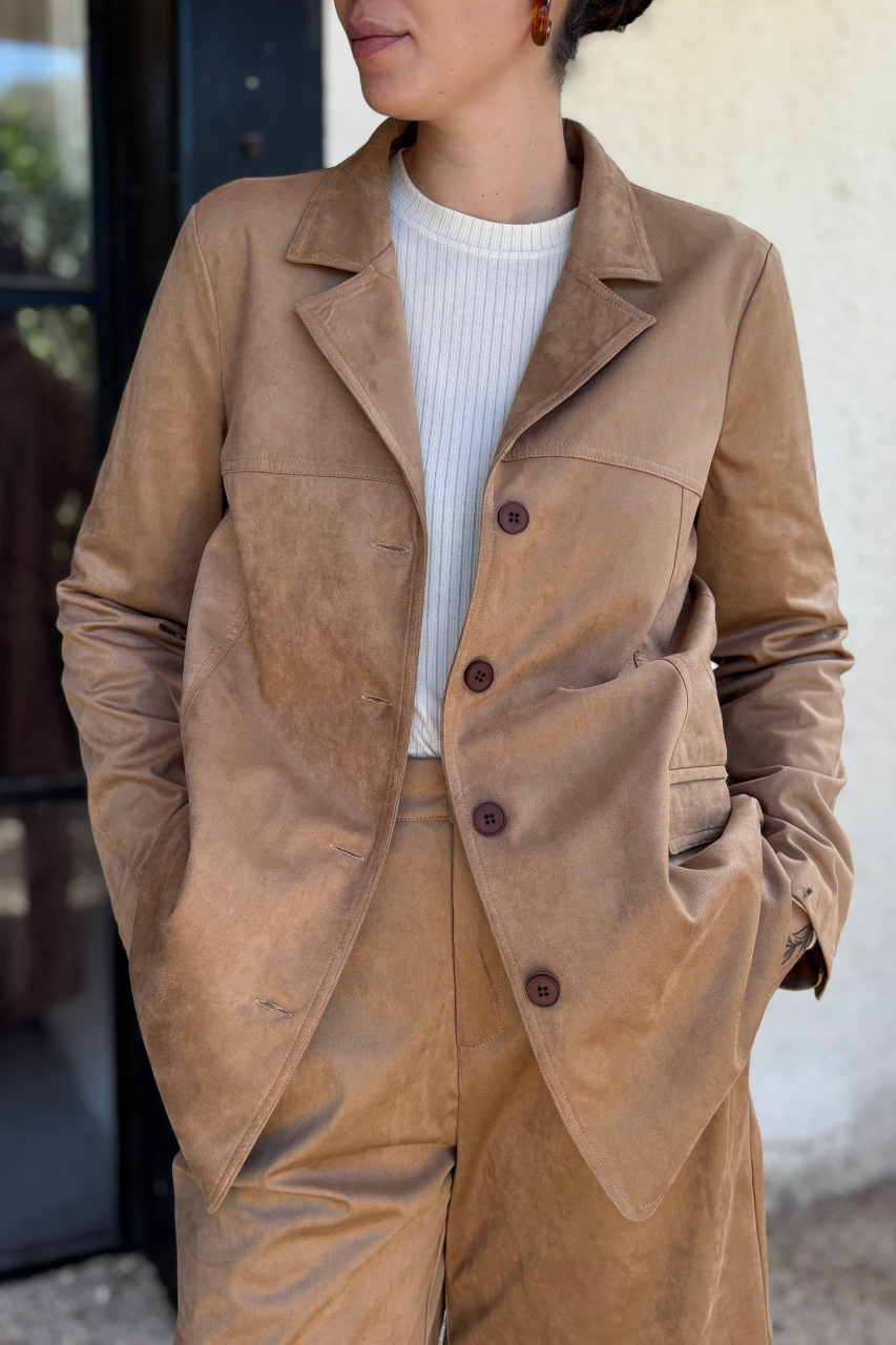 Suede jacket Camel