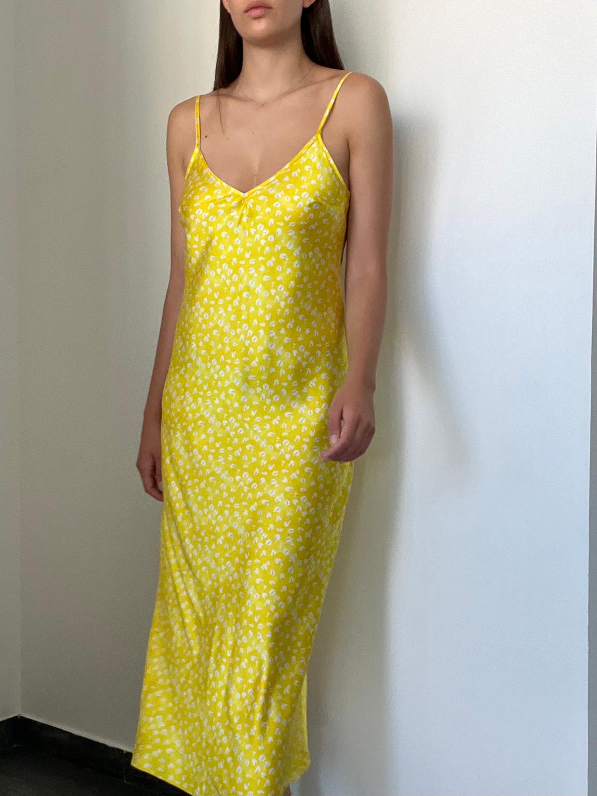 July dress printed Yellow