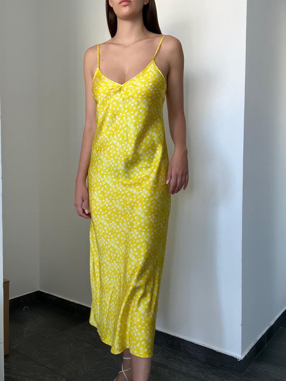 July dress printed Yellow