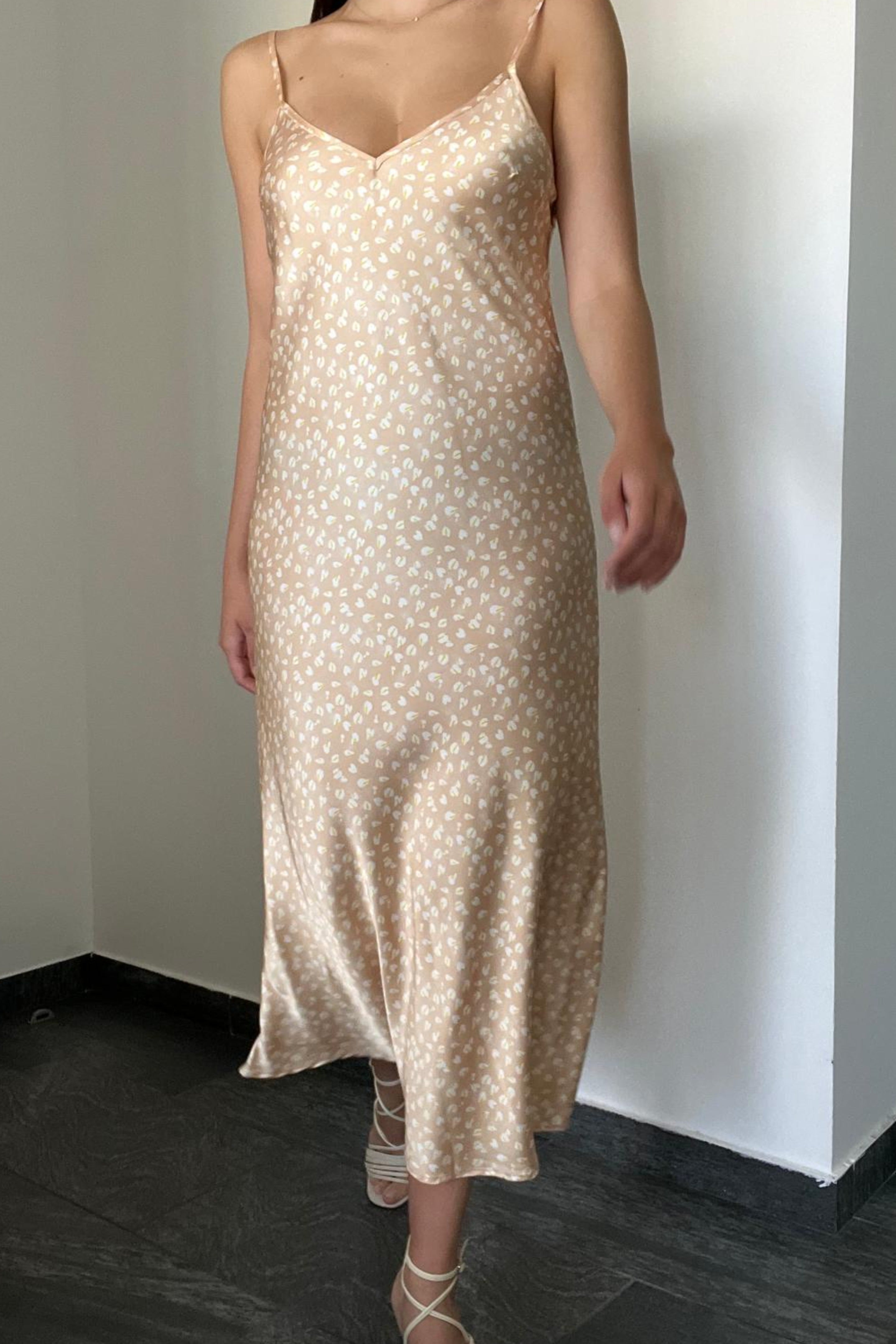 July dress printed Beige