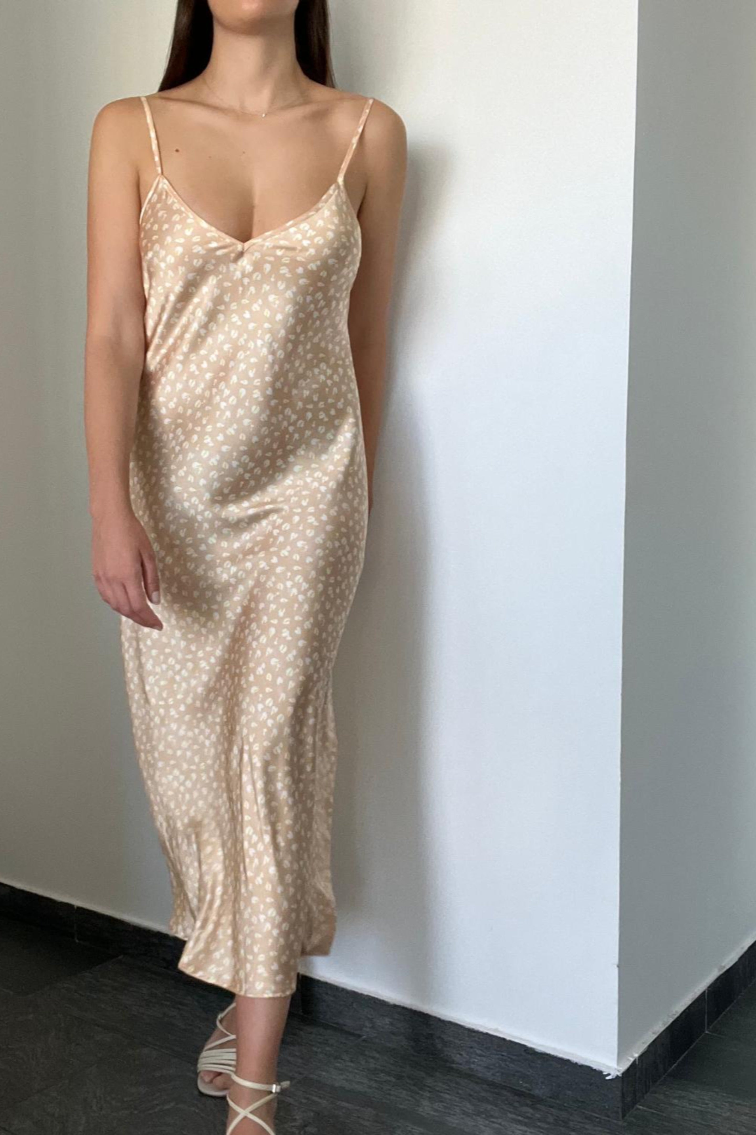 July dress printed Beige