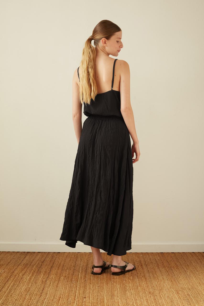pleated top black