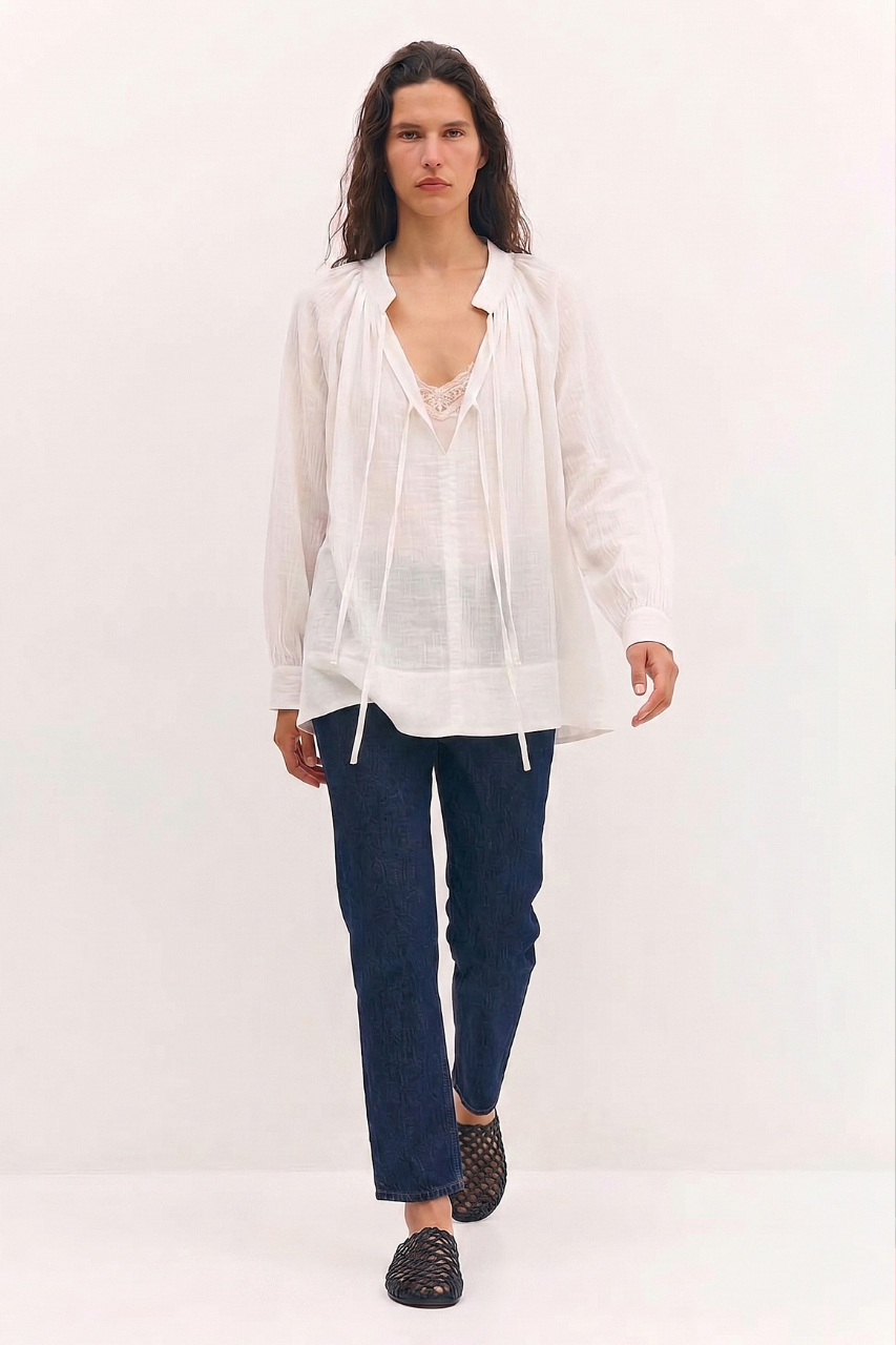 Boho top white