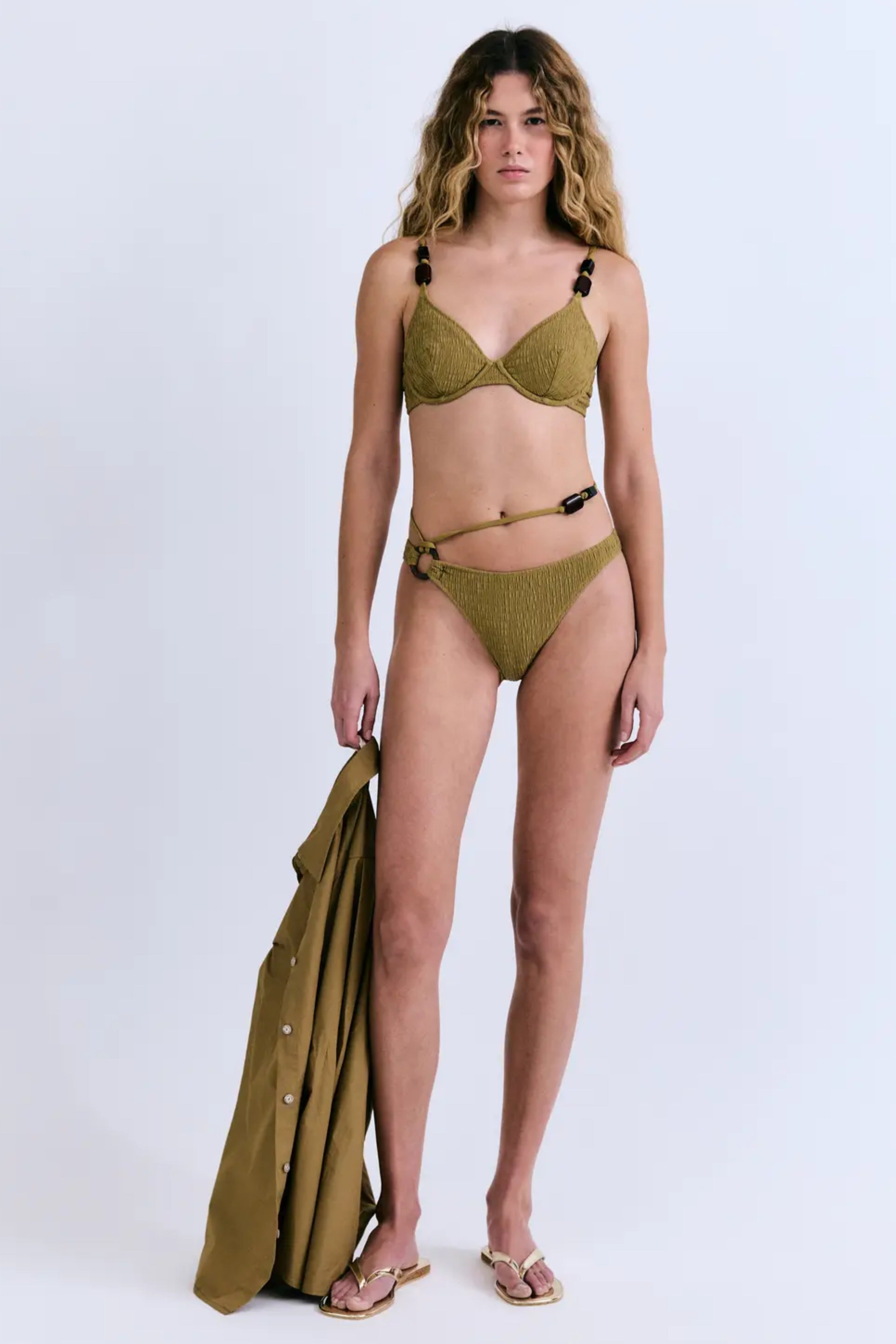 Coral Tanga bikini briefs bronze