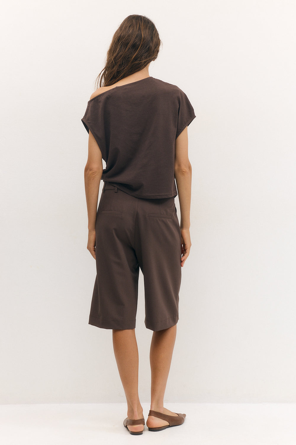 off shoulder top chocolate