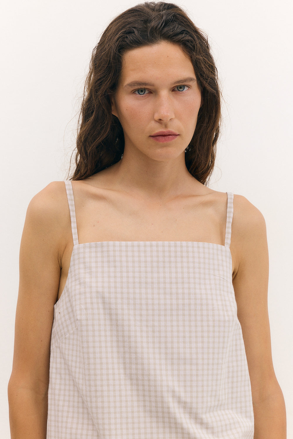 Everyday top Beige Plaid
