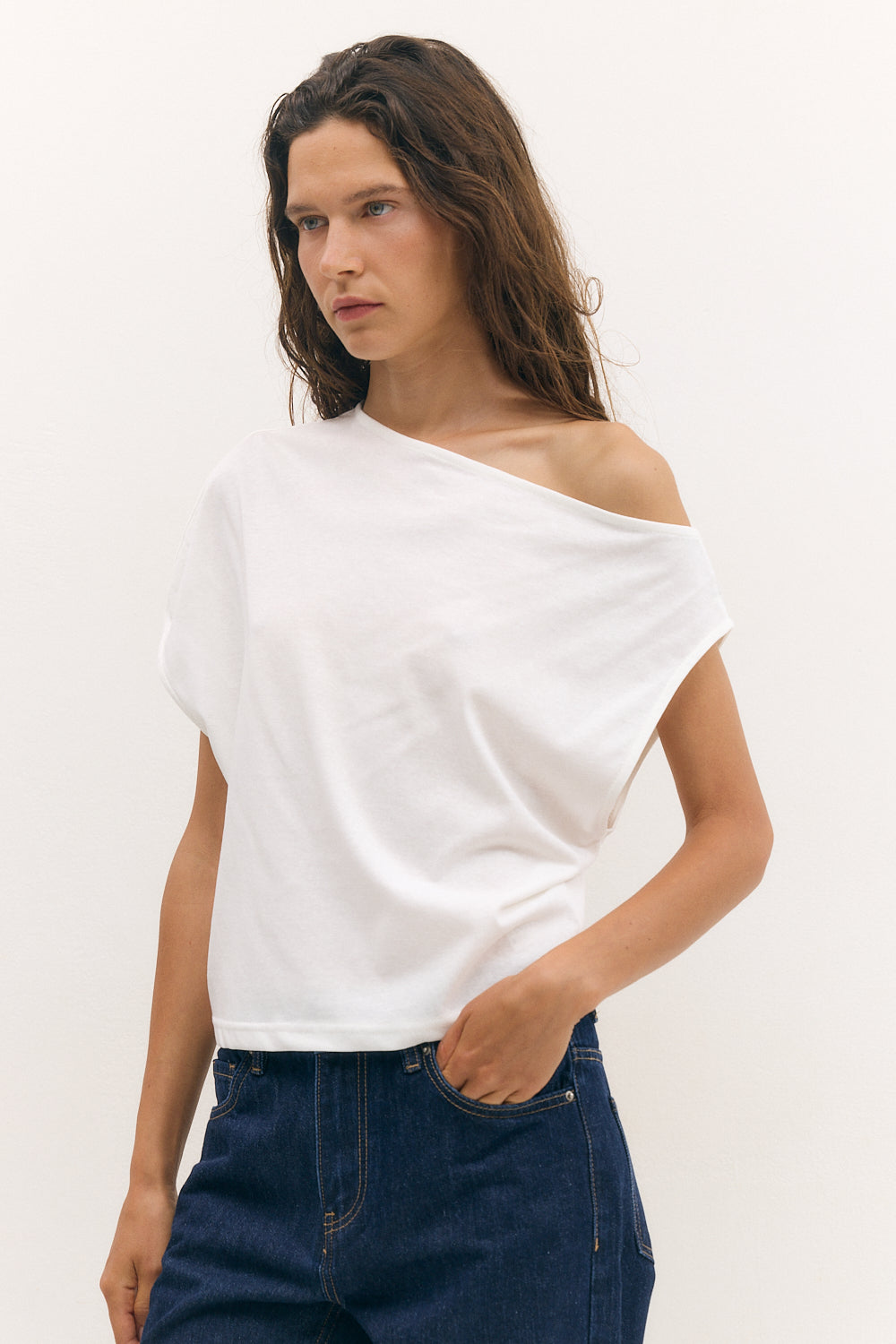 off shoulder top white