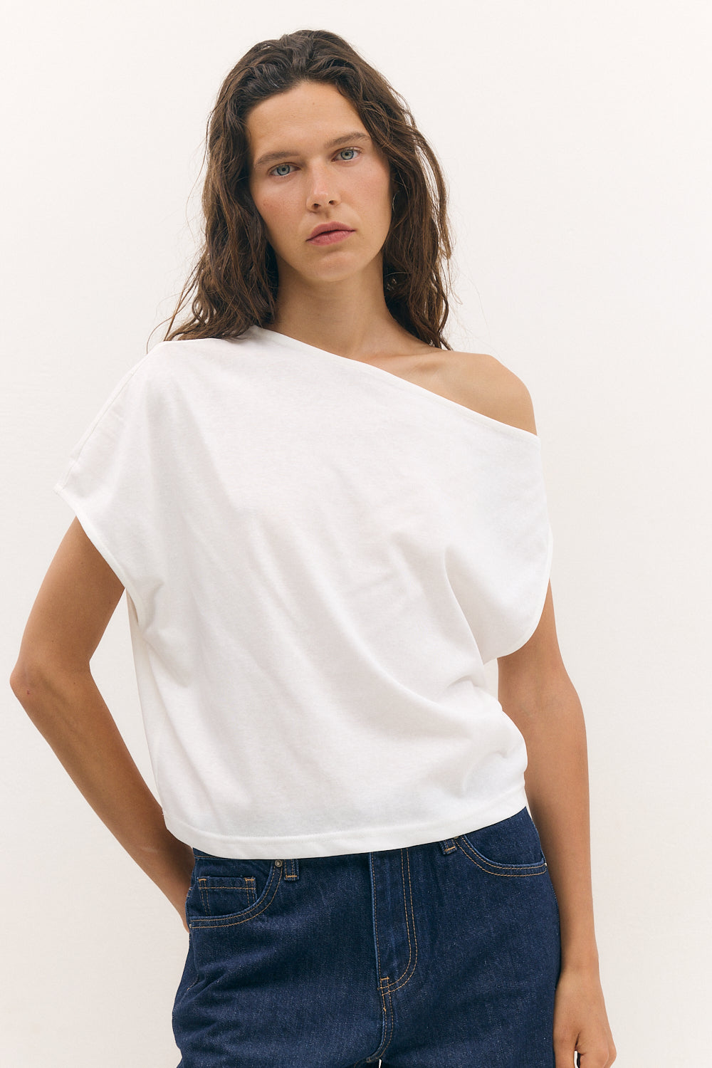off shoulder top white