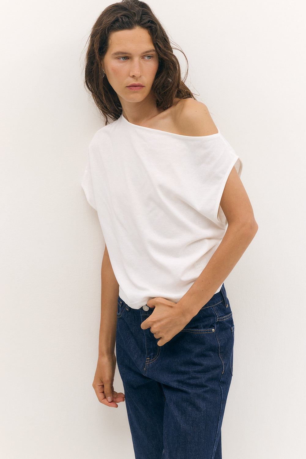 off shoulder top white