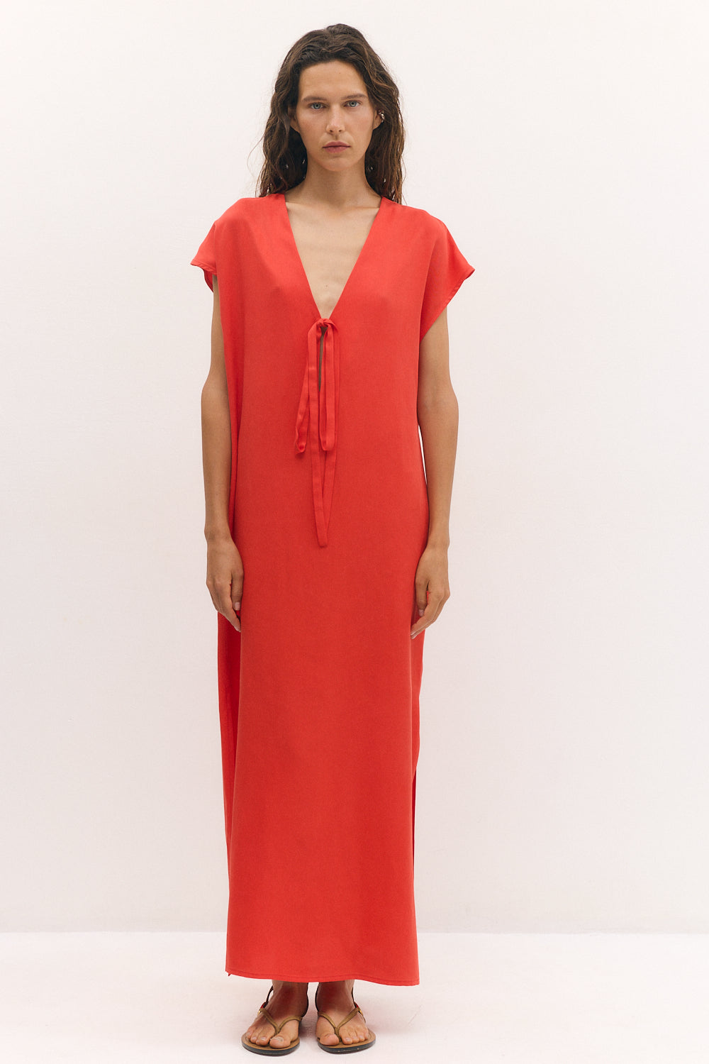 TIE V DRESS RED