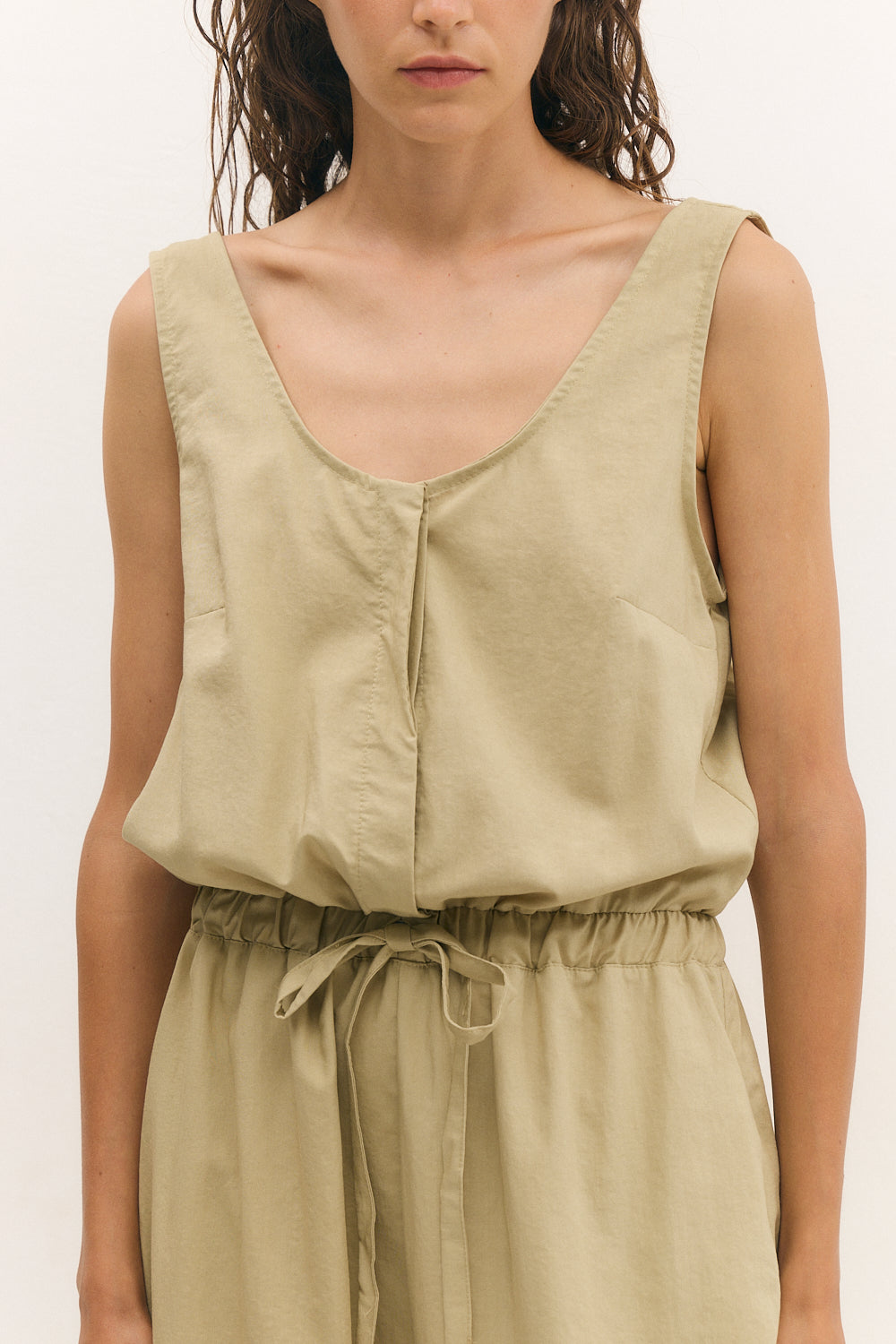 Balloon jumpsuit Camel