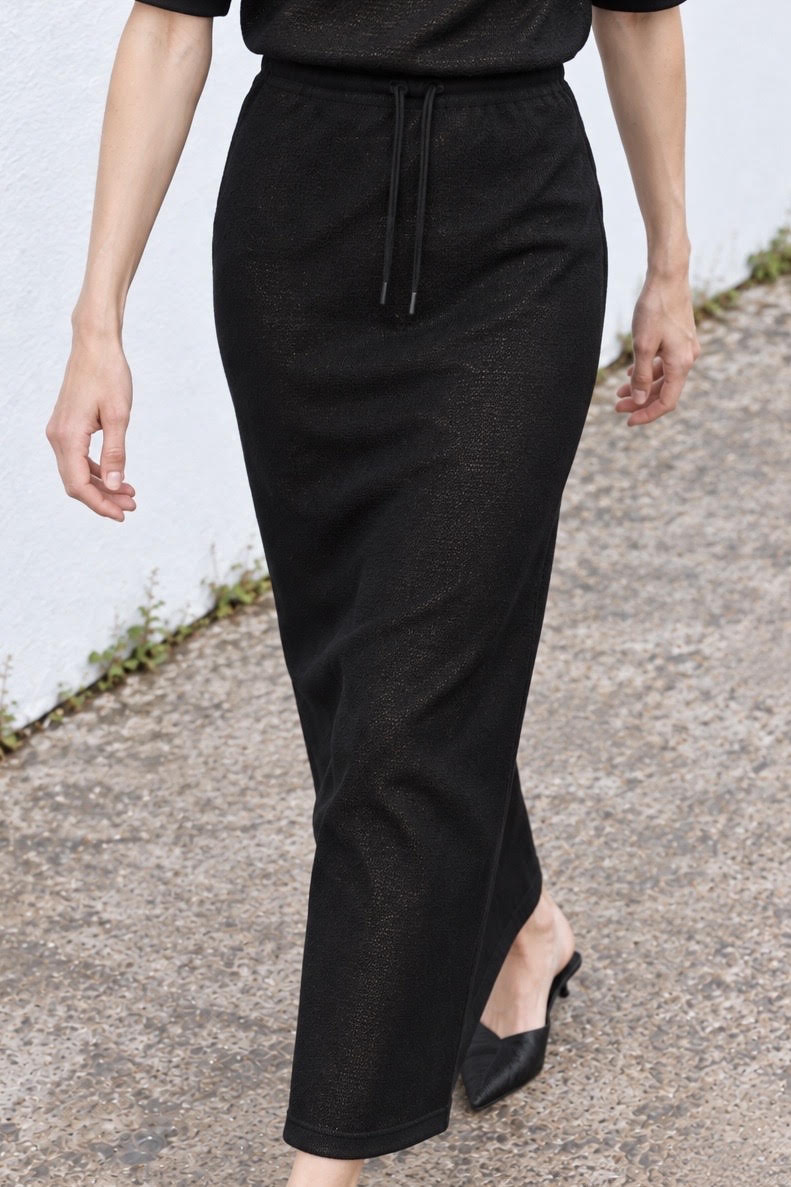 Knitted Straight skirt black