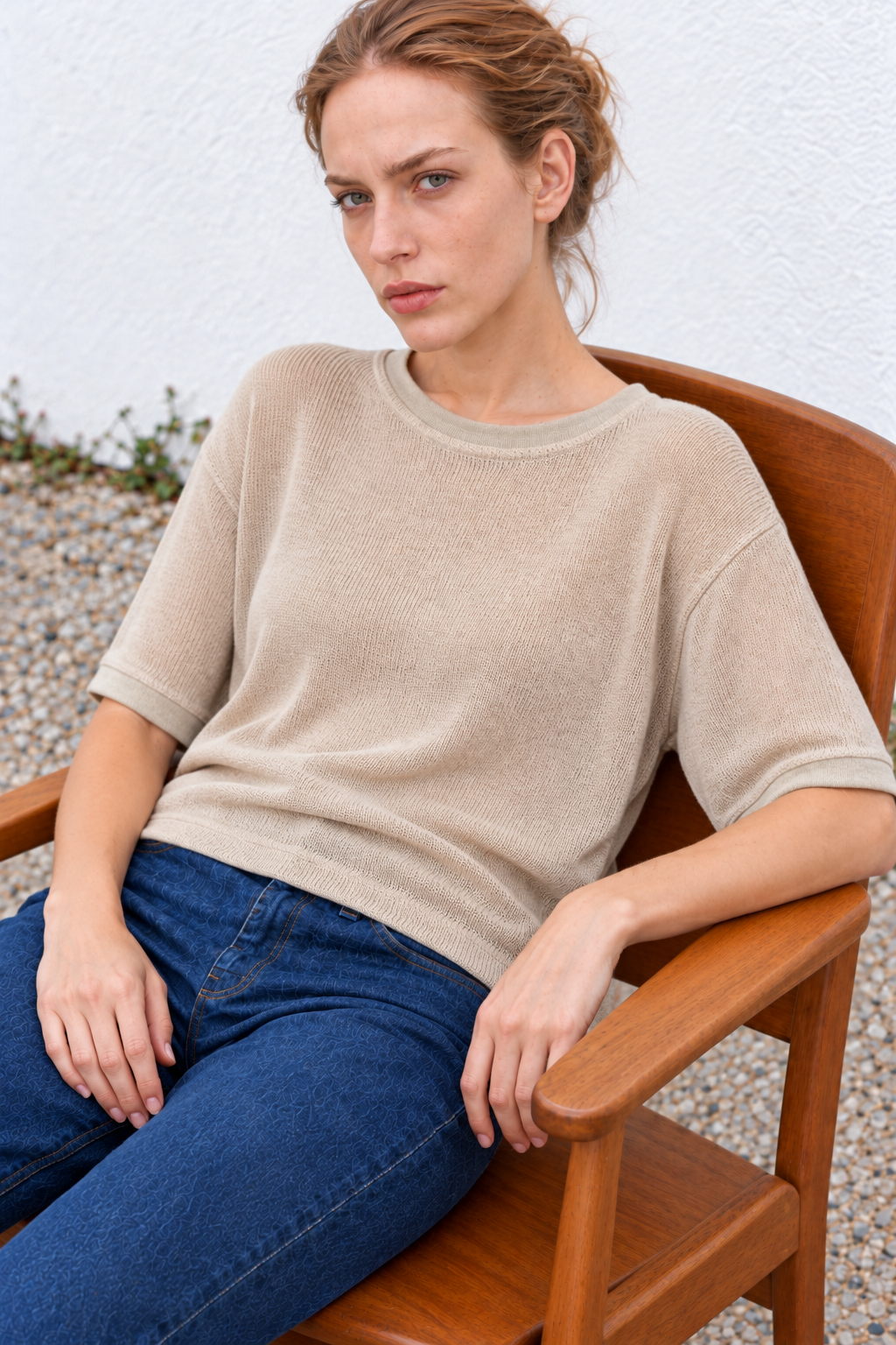 knit t shirt sand