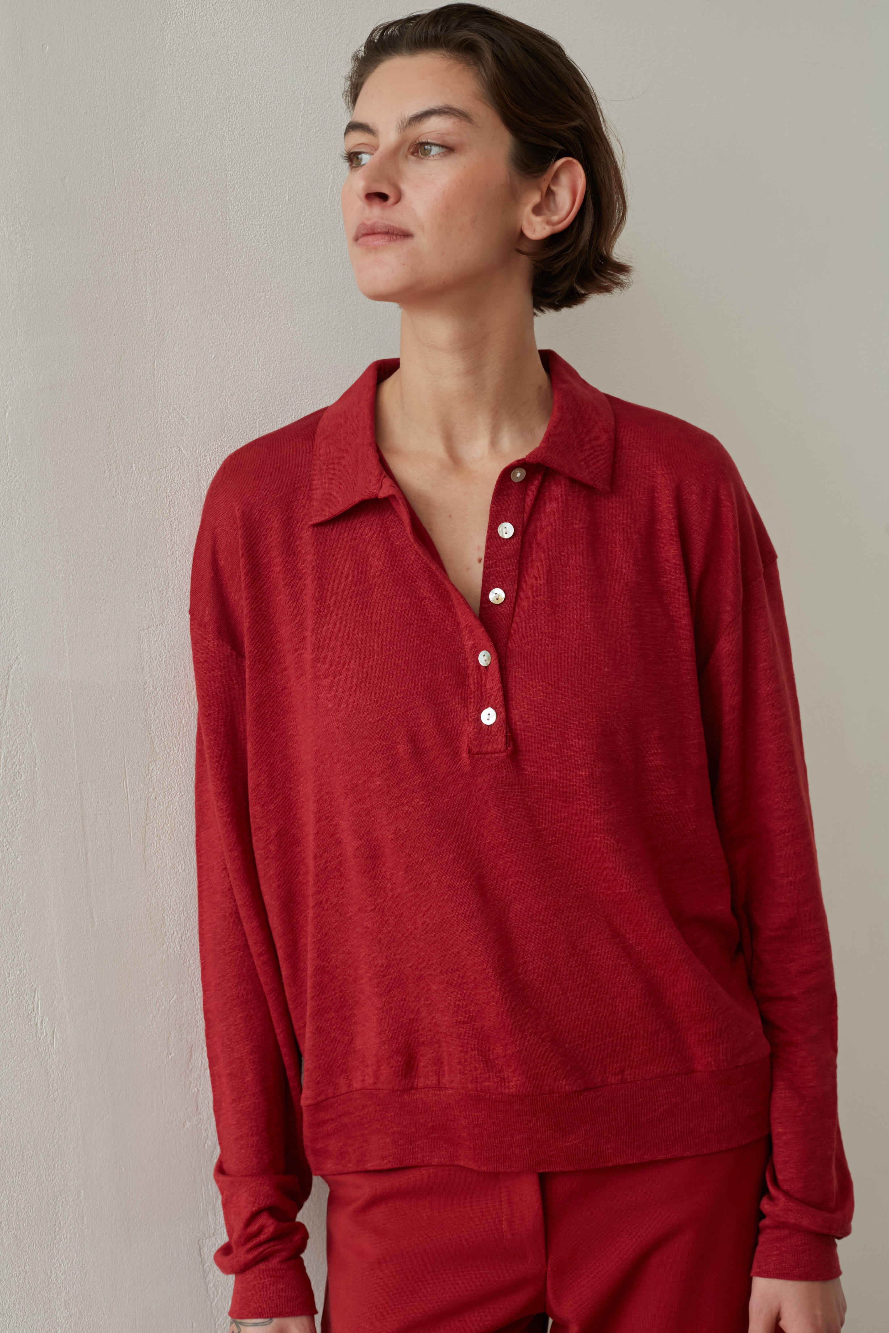 light linen sweat red