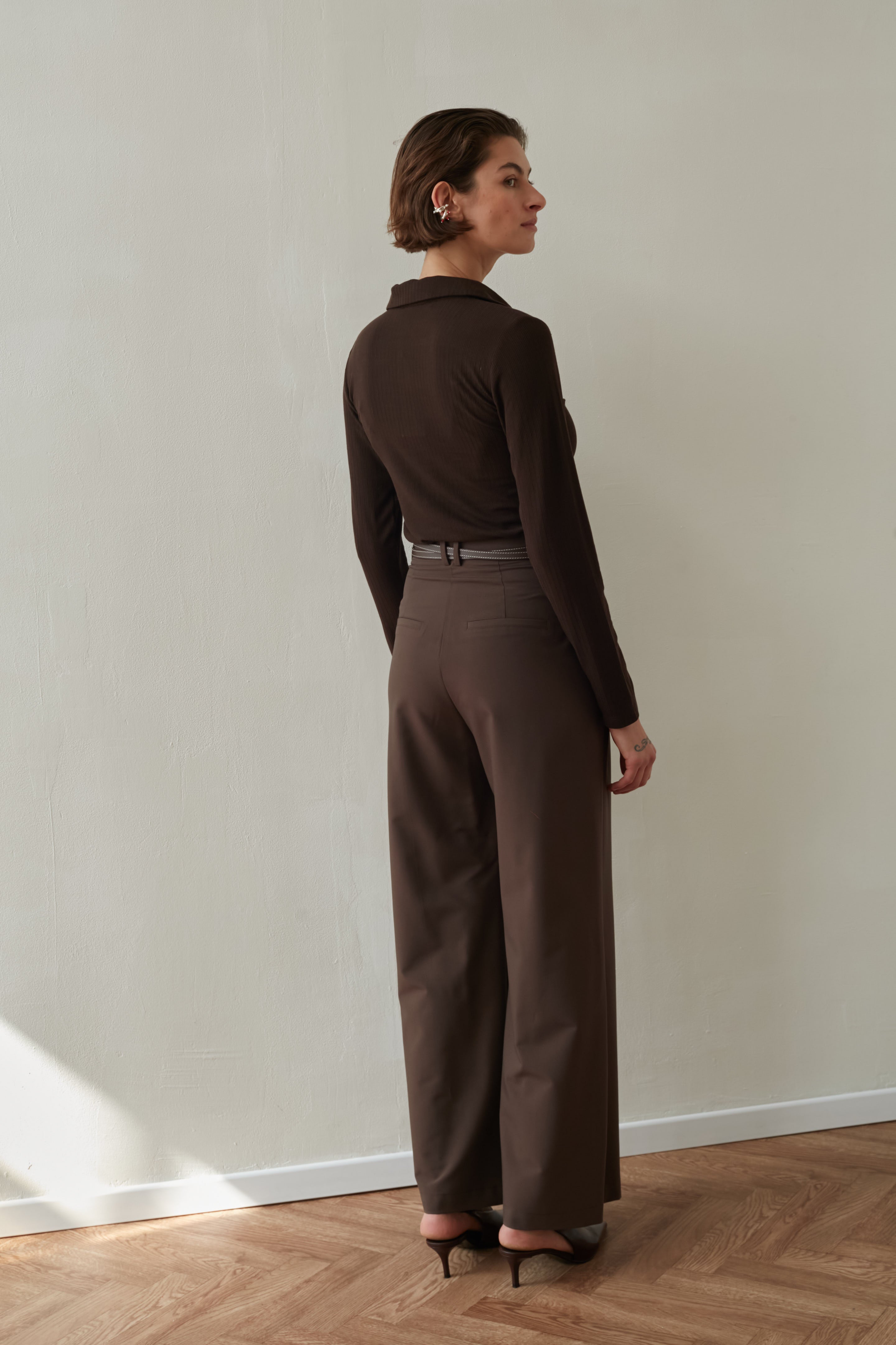 Wide bruno pants chocolate