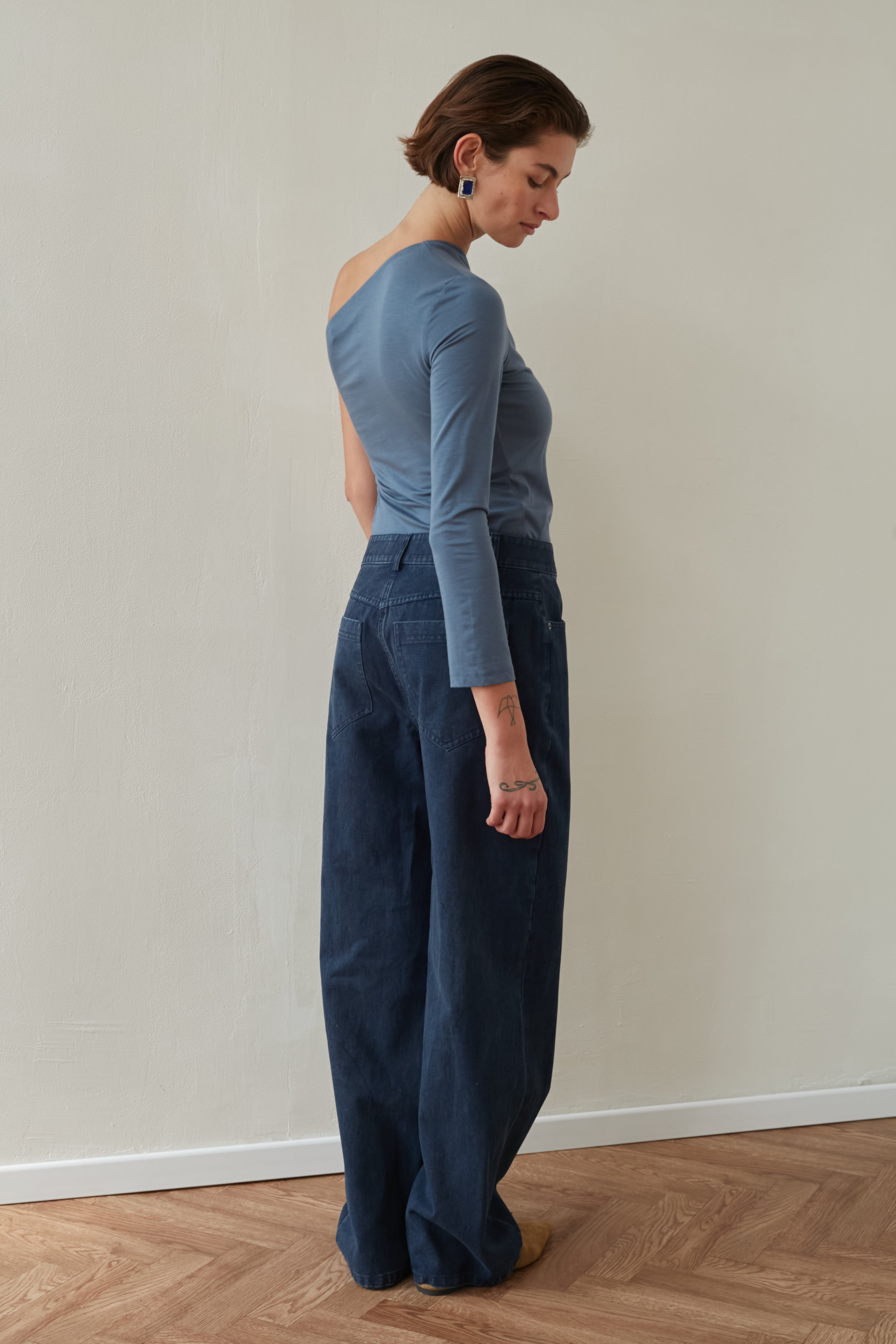 long one sleeve top Space blue