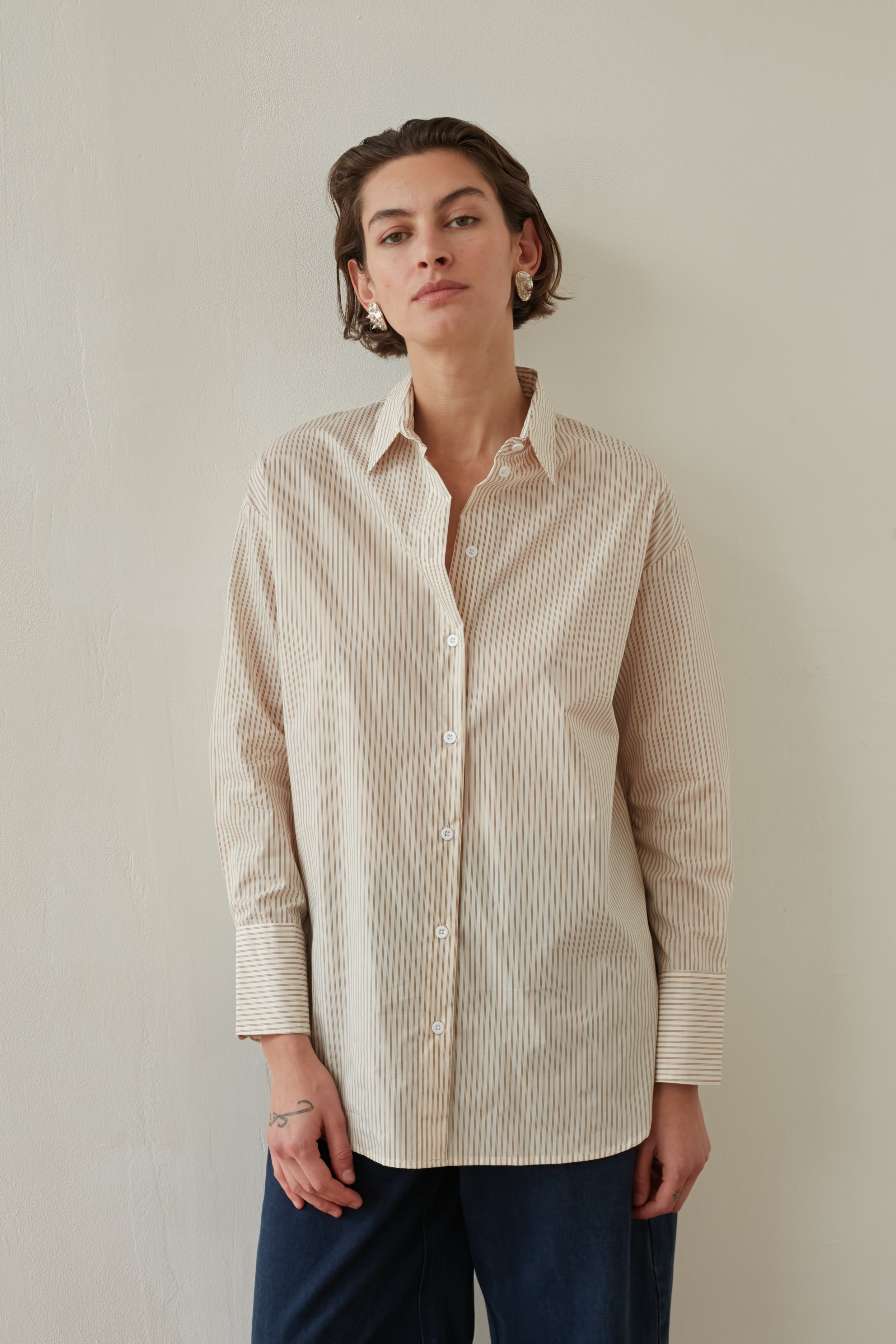 Moon top Stripes camel