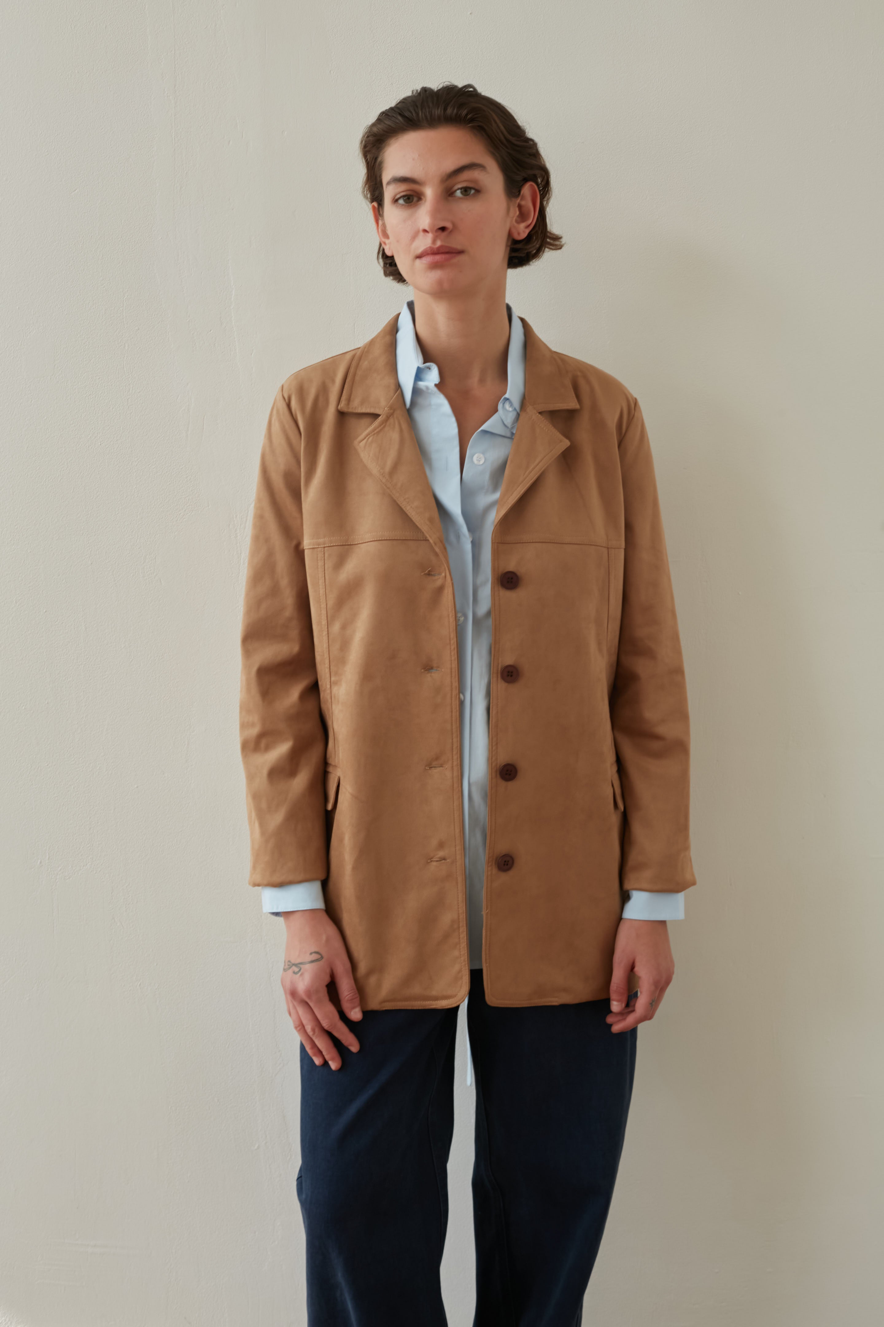 Suede jacket Camel