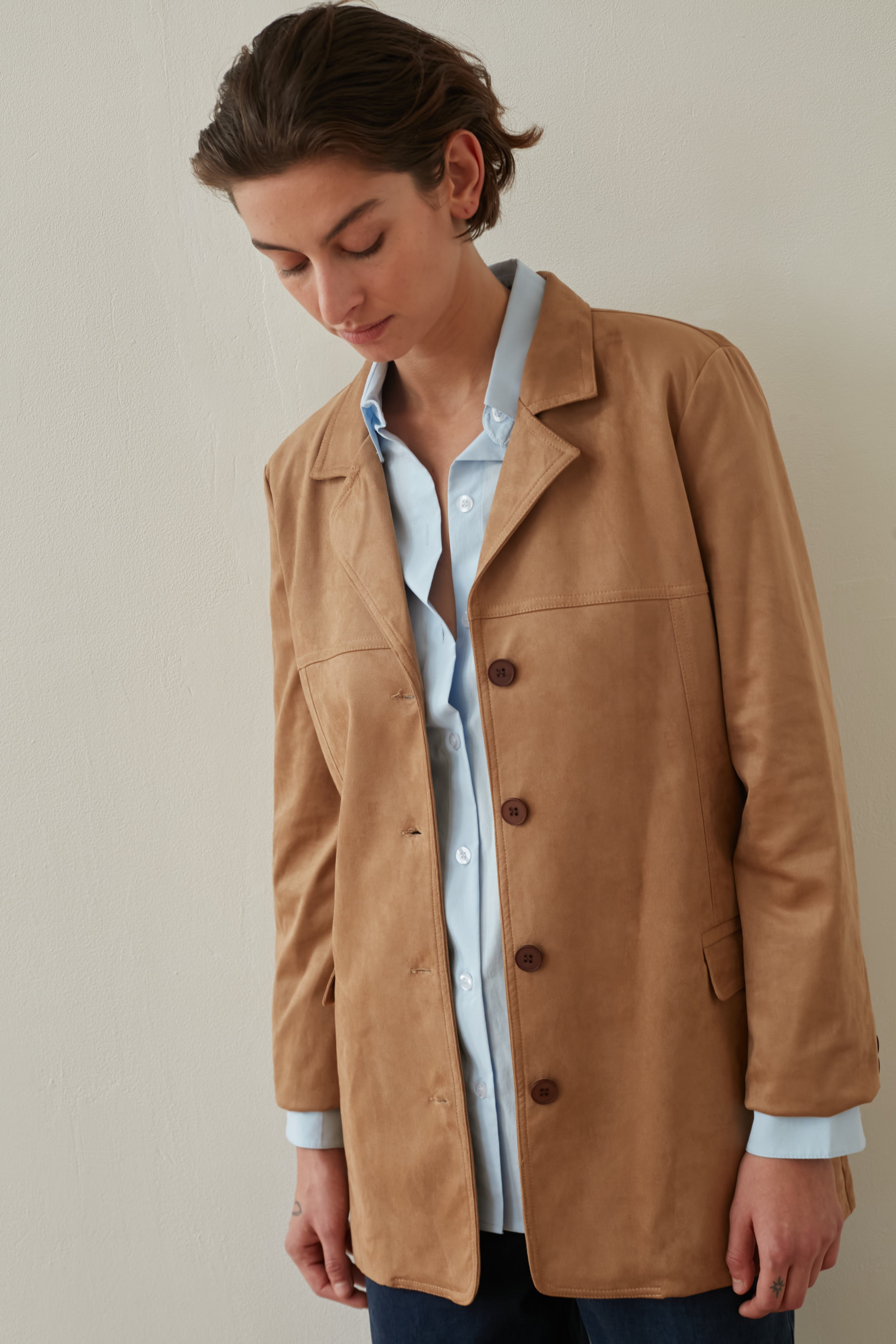 Suede jacket Camel