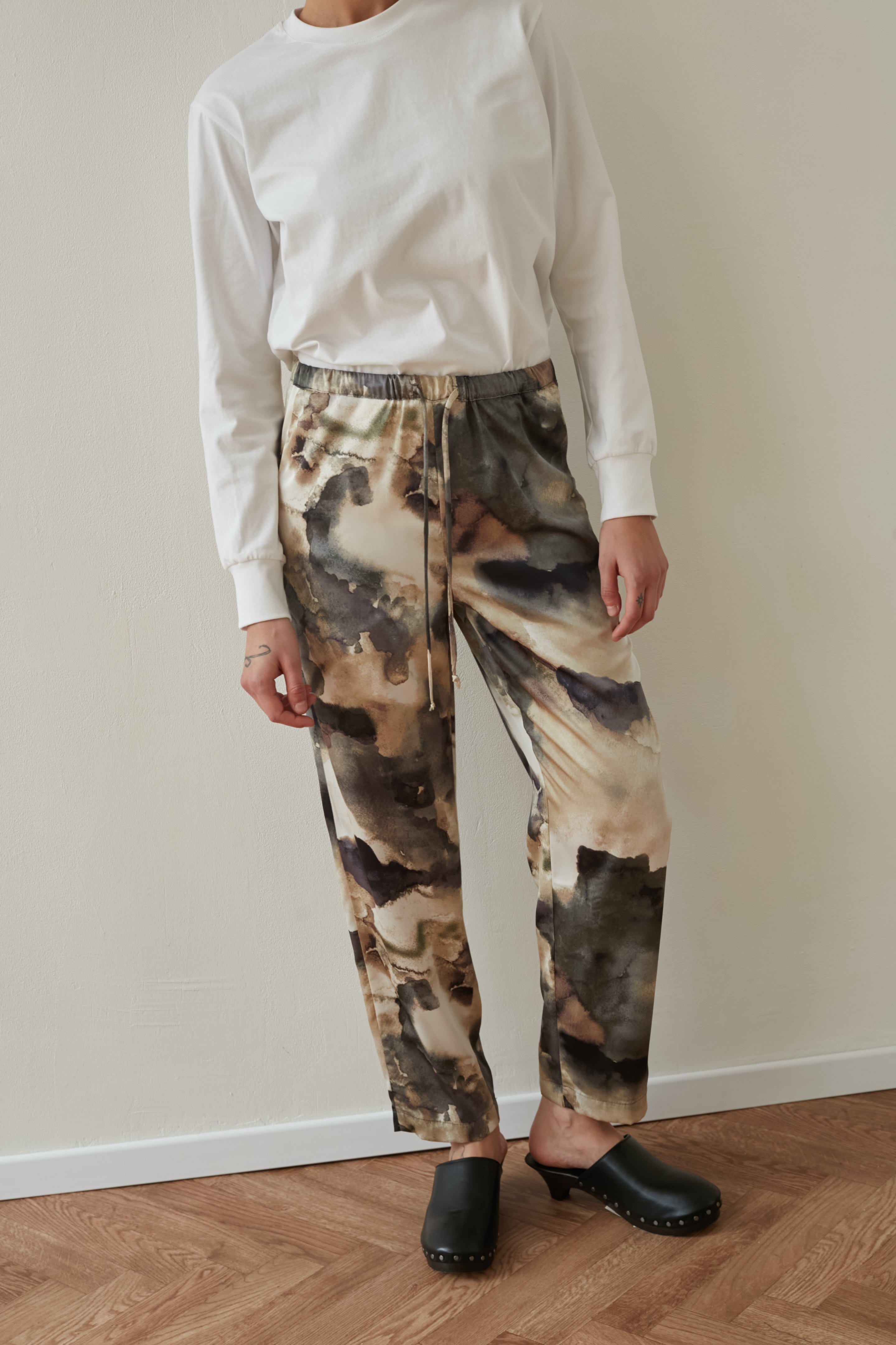 July pants printed brown