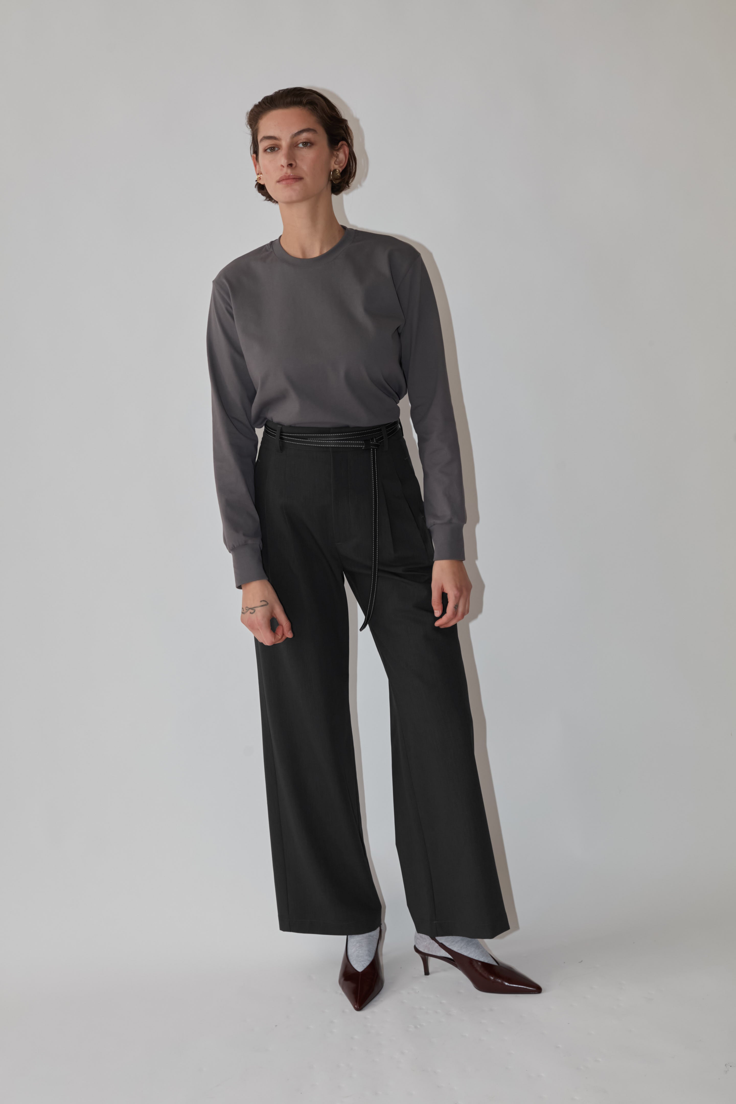 Wide bruno pants black