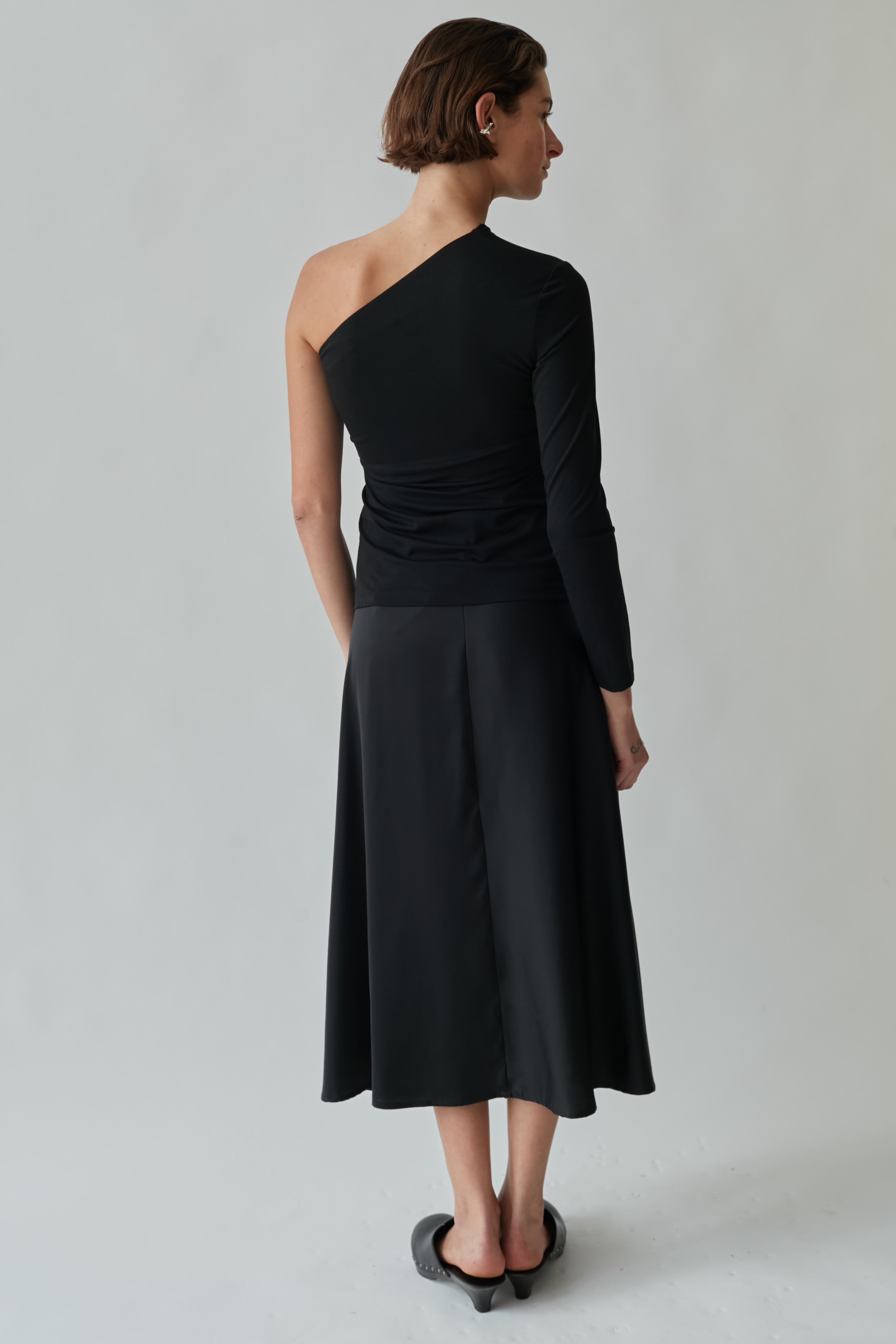 long one sleeve top black