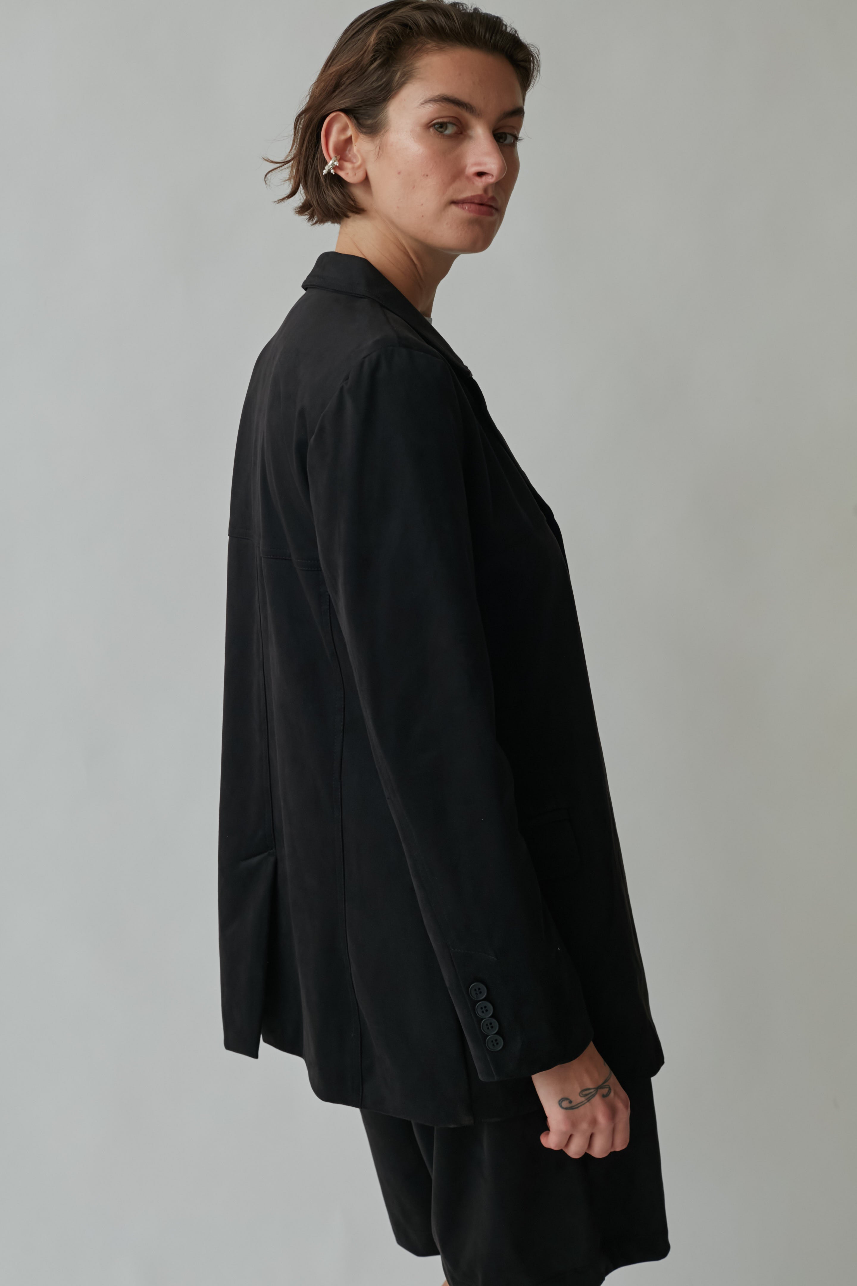 Suede jacket black