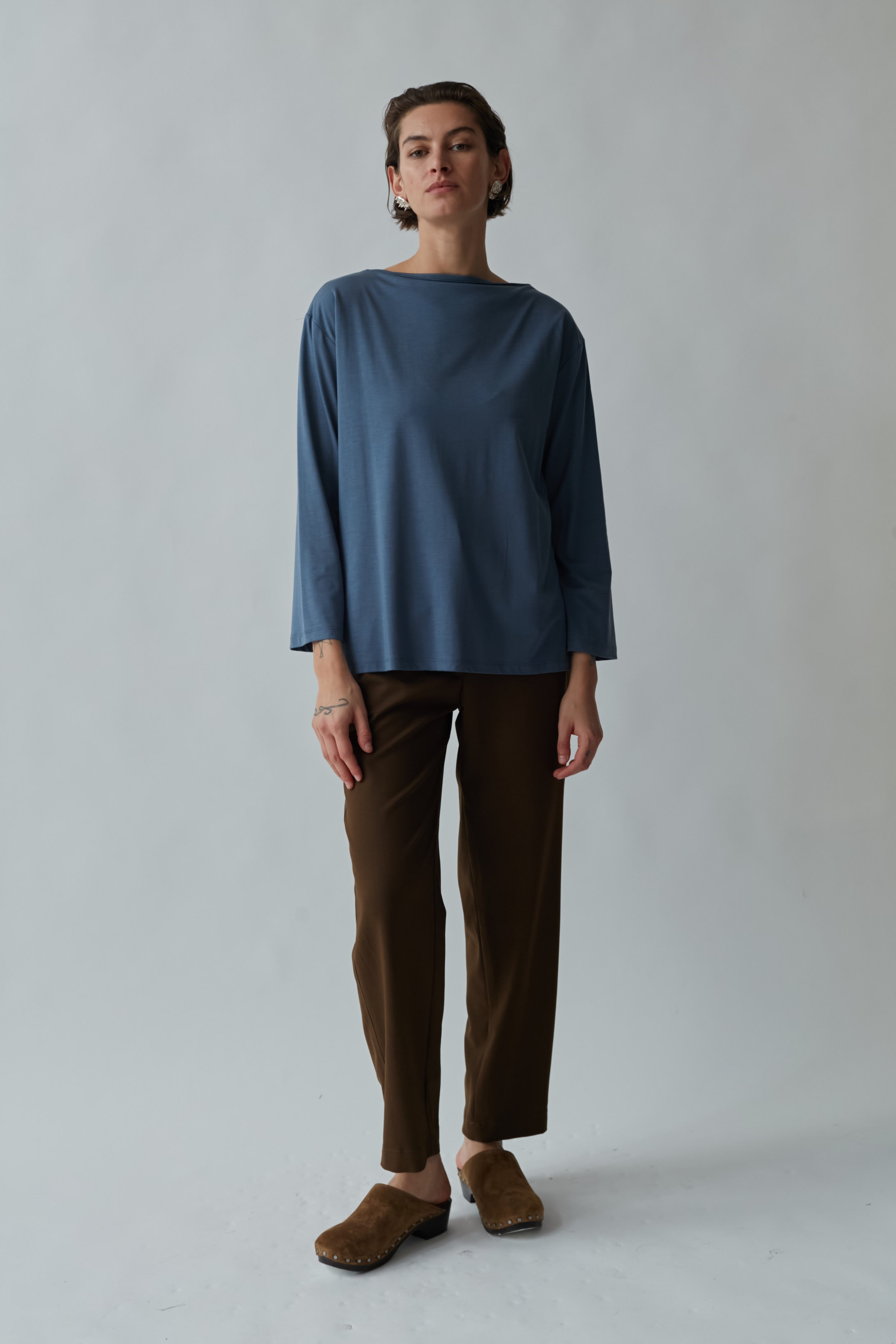 Suede pants chocolate