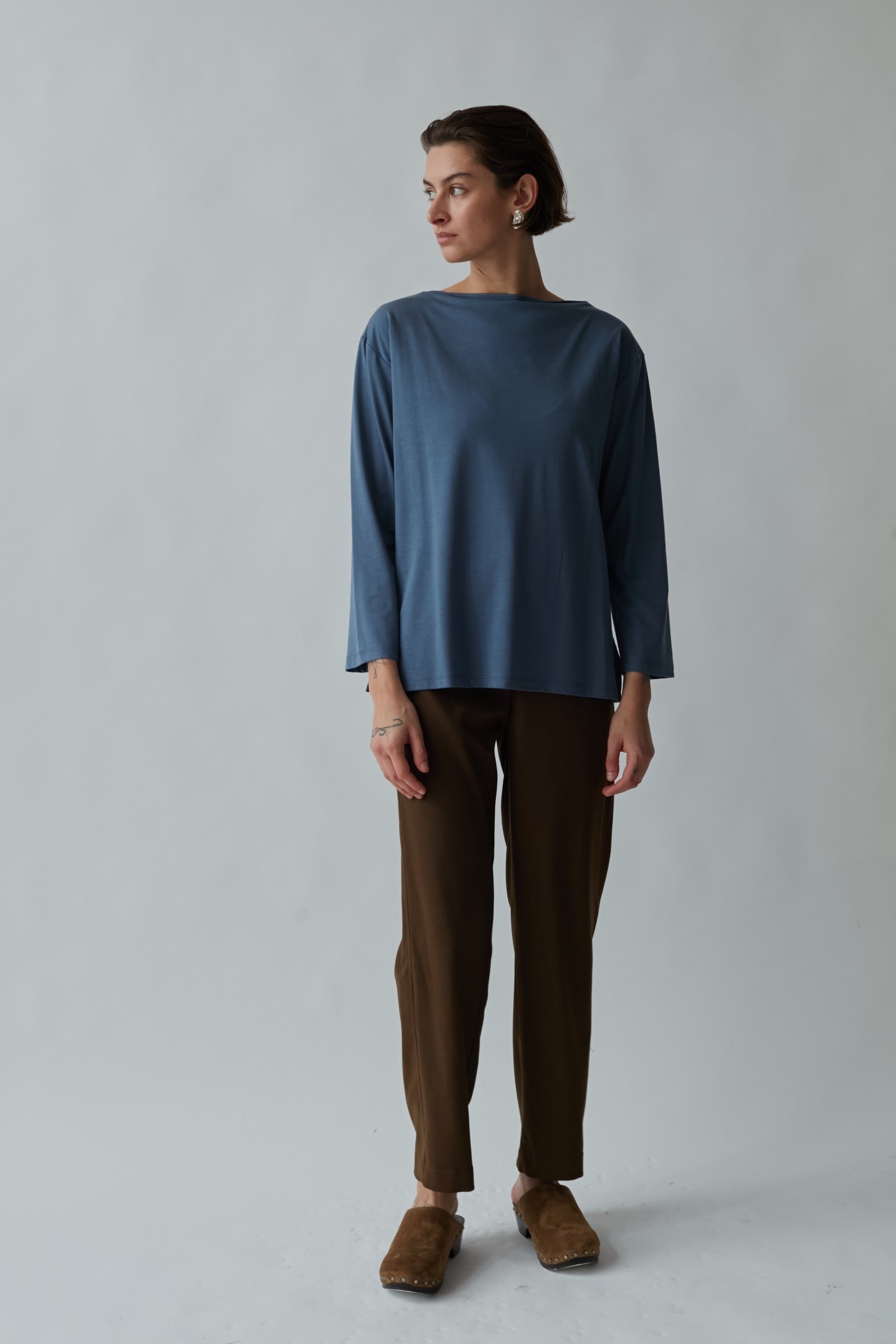 Suede pants chocolate