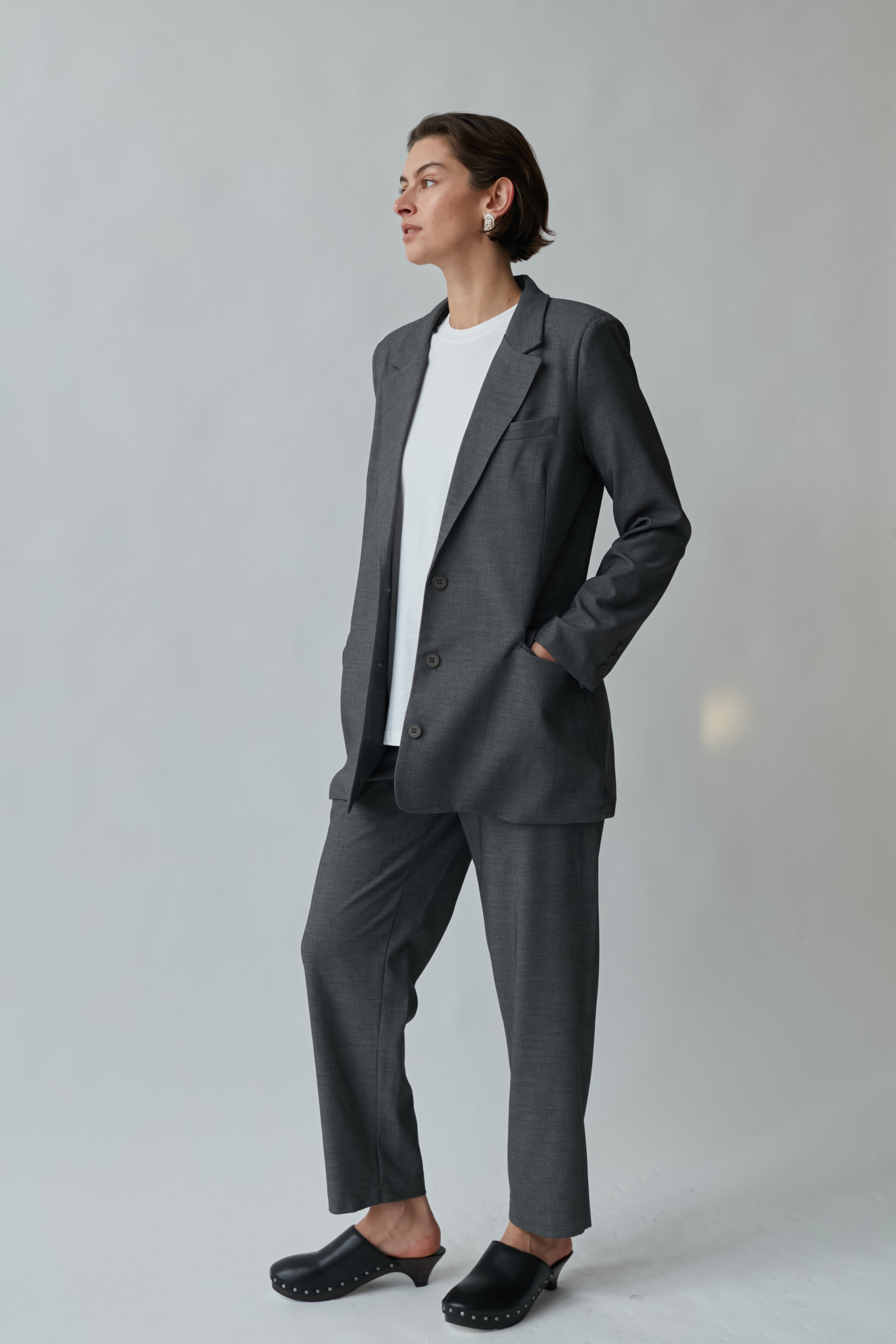 mid rise bruno pants gray