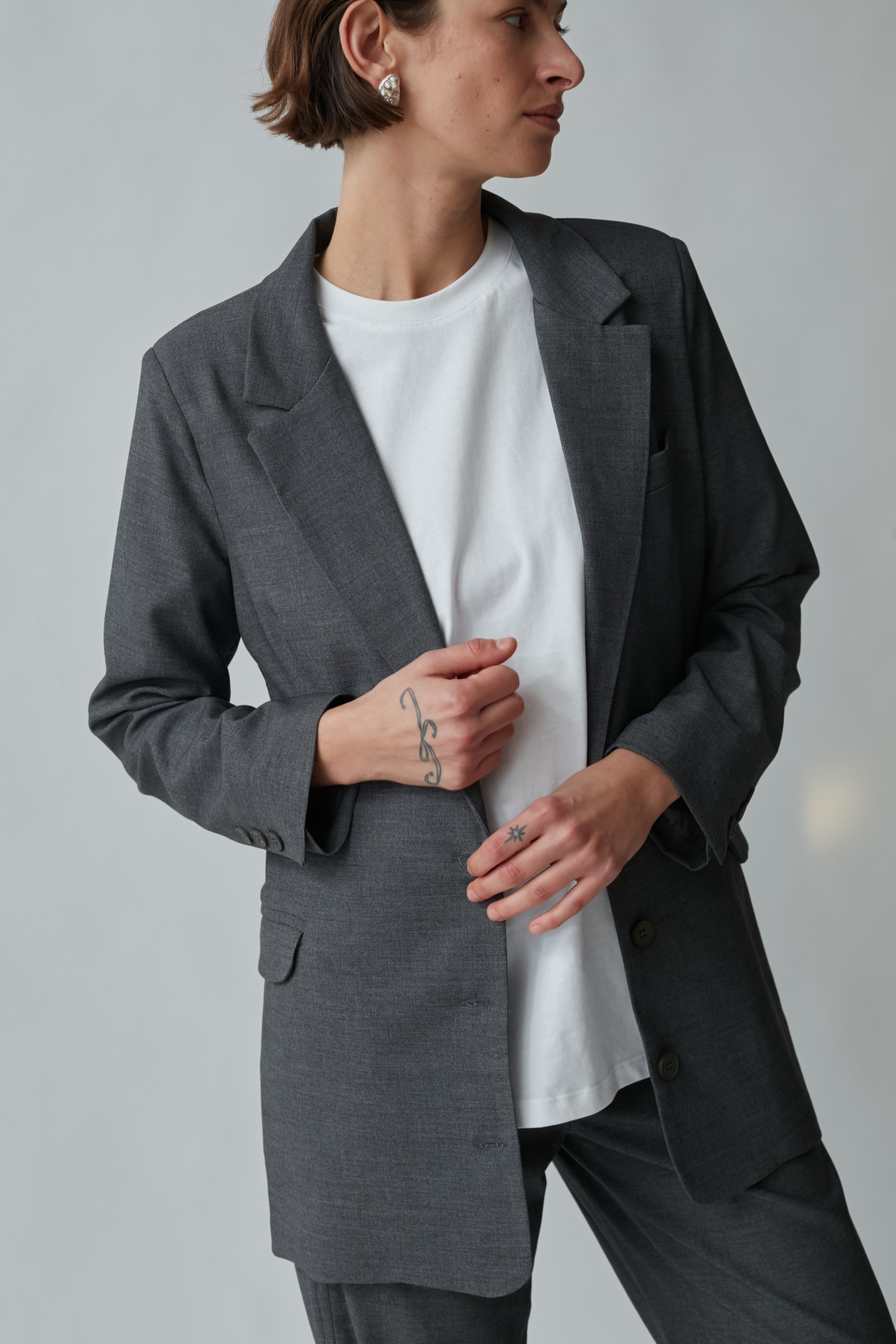 Bruno Fitted jacket gray