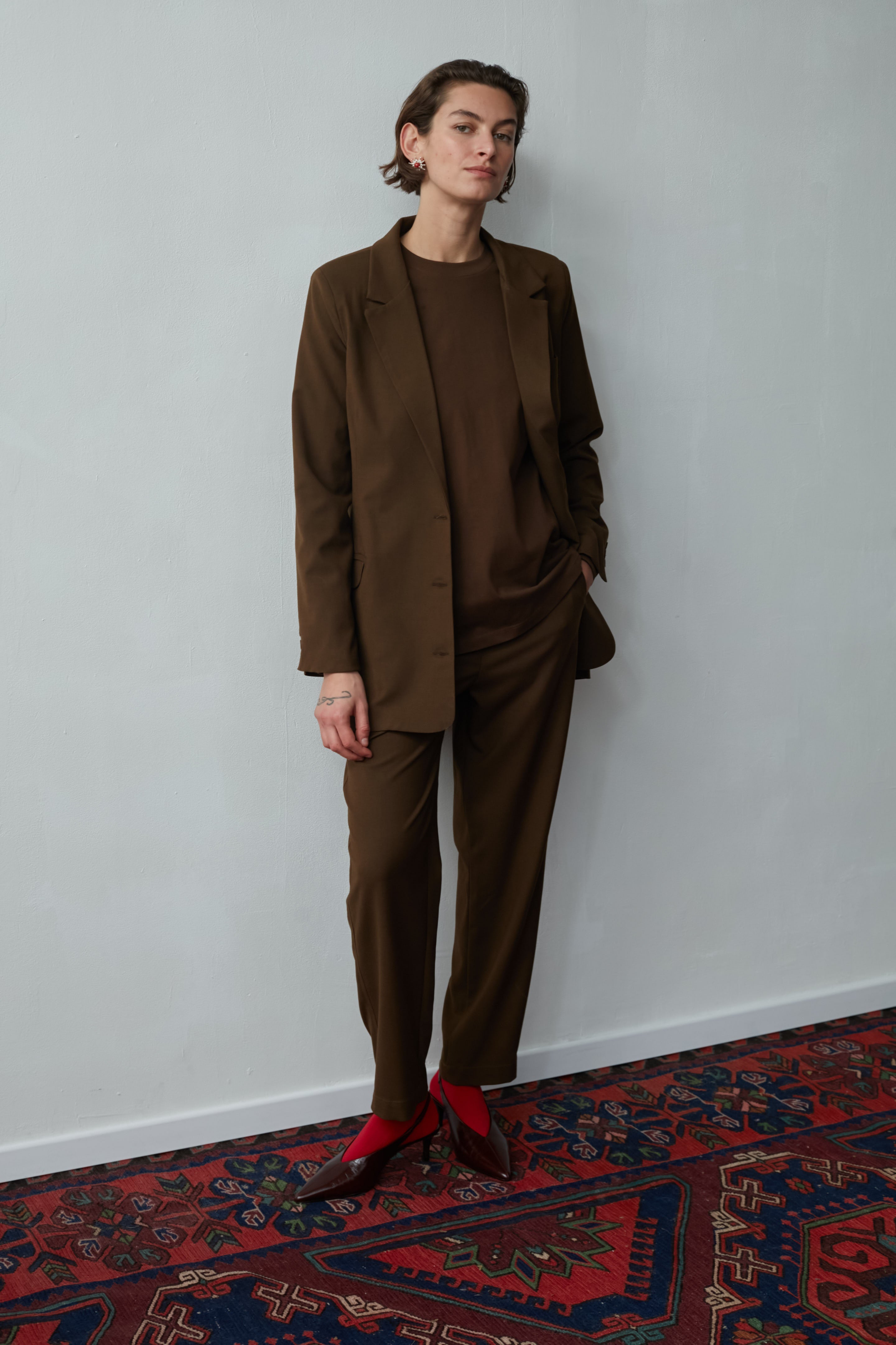 Bruno Fitted jacket coffee