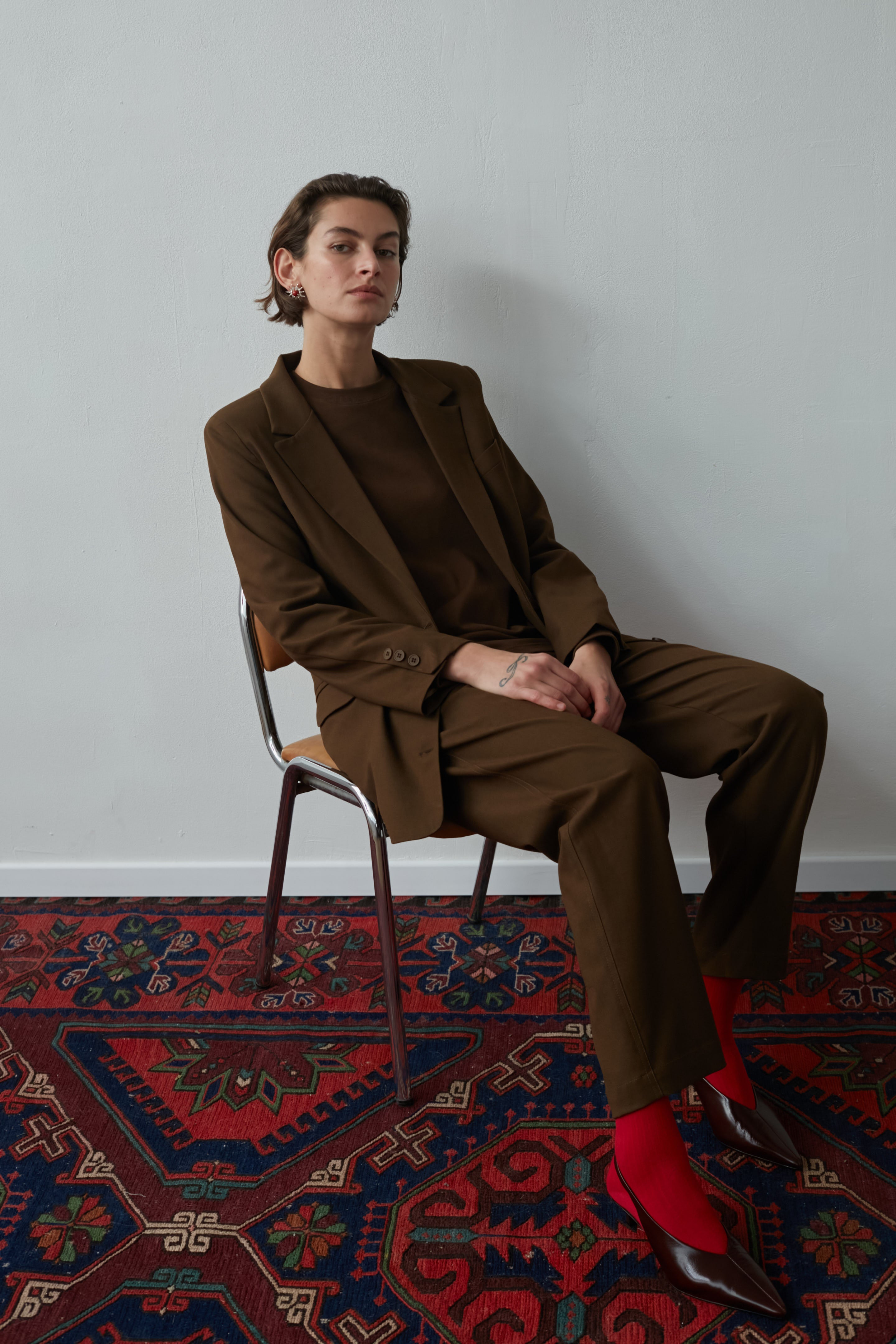 Bruno Fitted jacket coffee