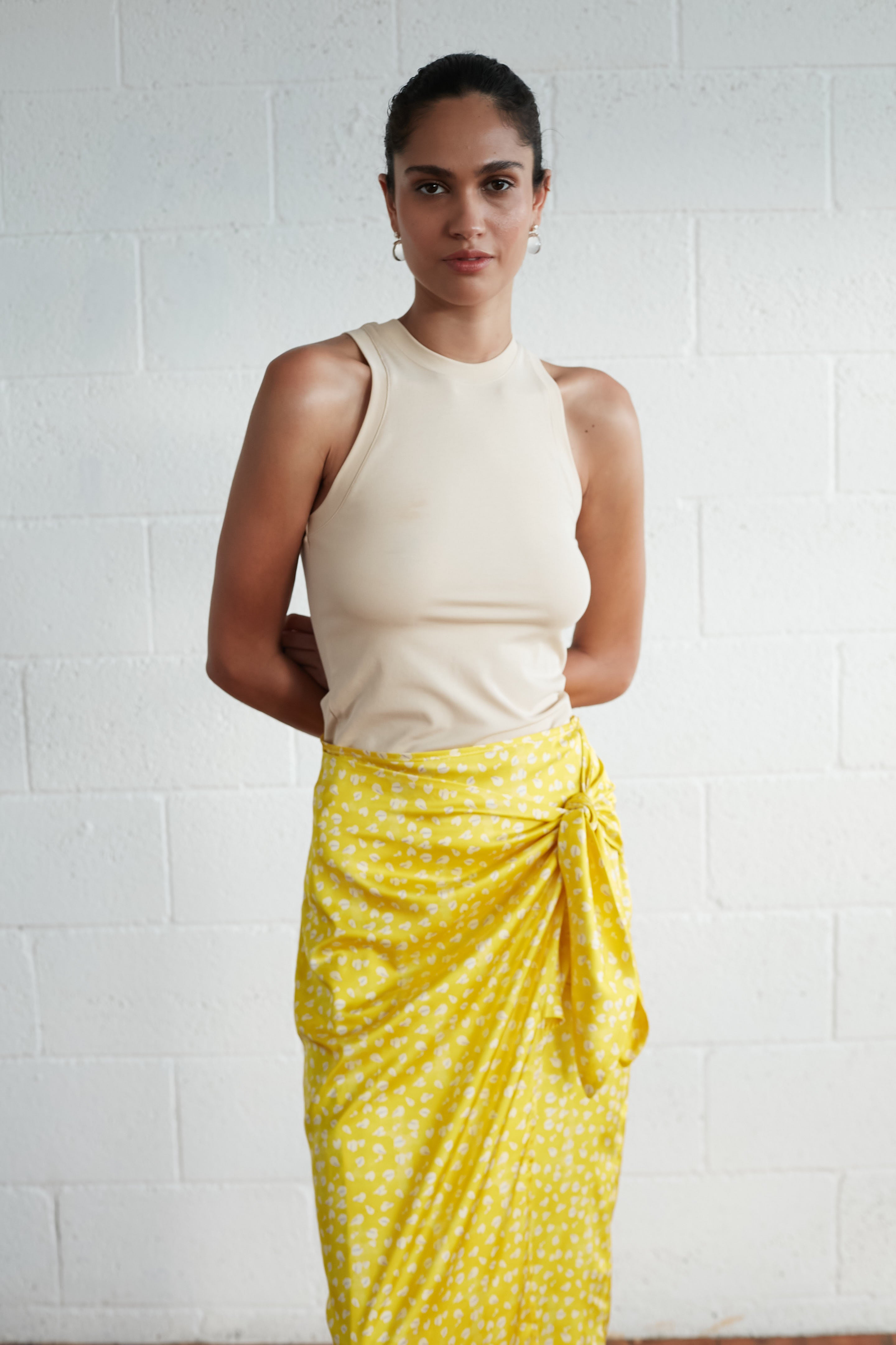 Moonlight skirt printed Yellow